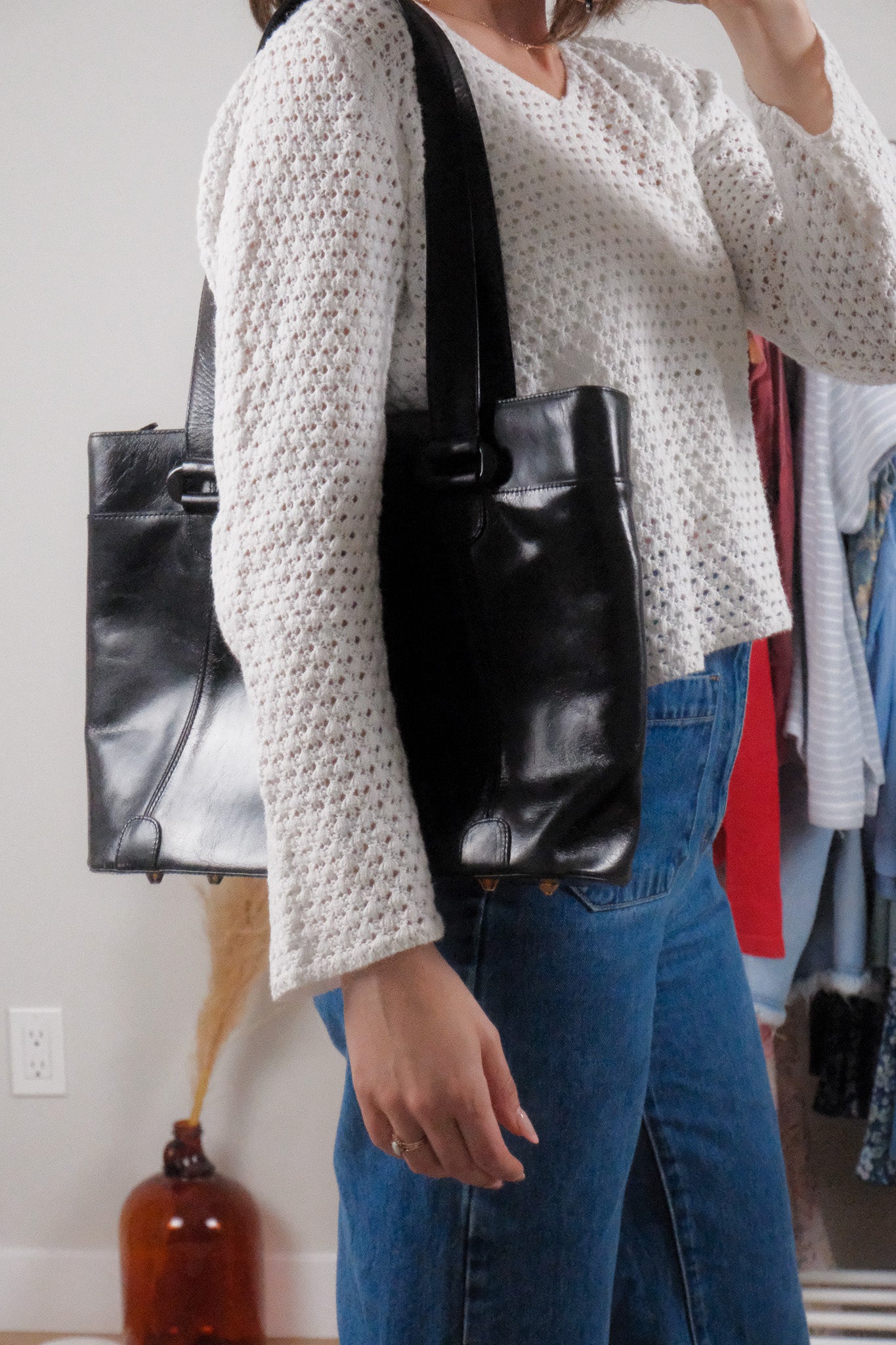 Vintage x Tusk x Leather Tote Bag
