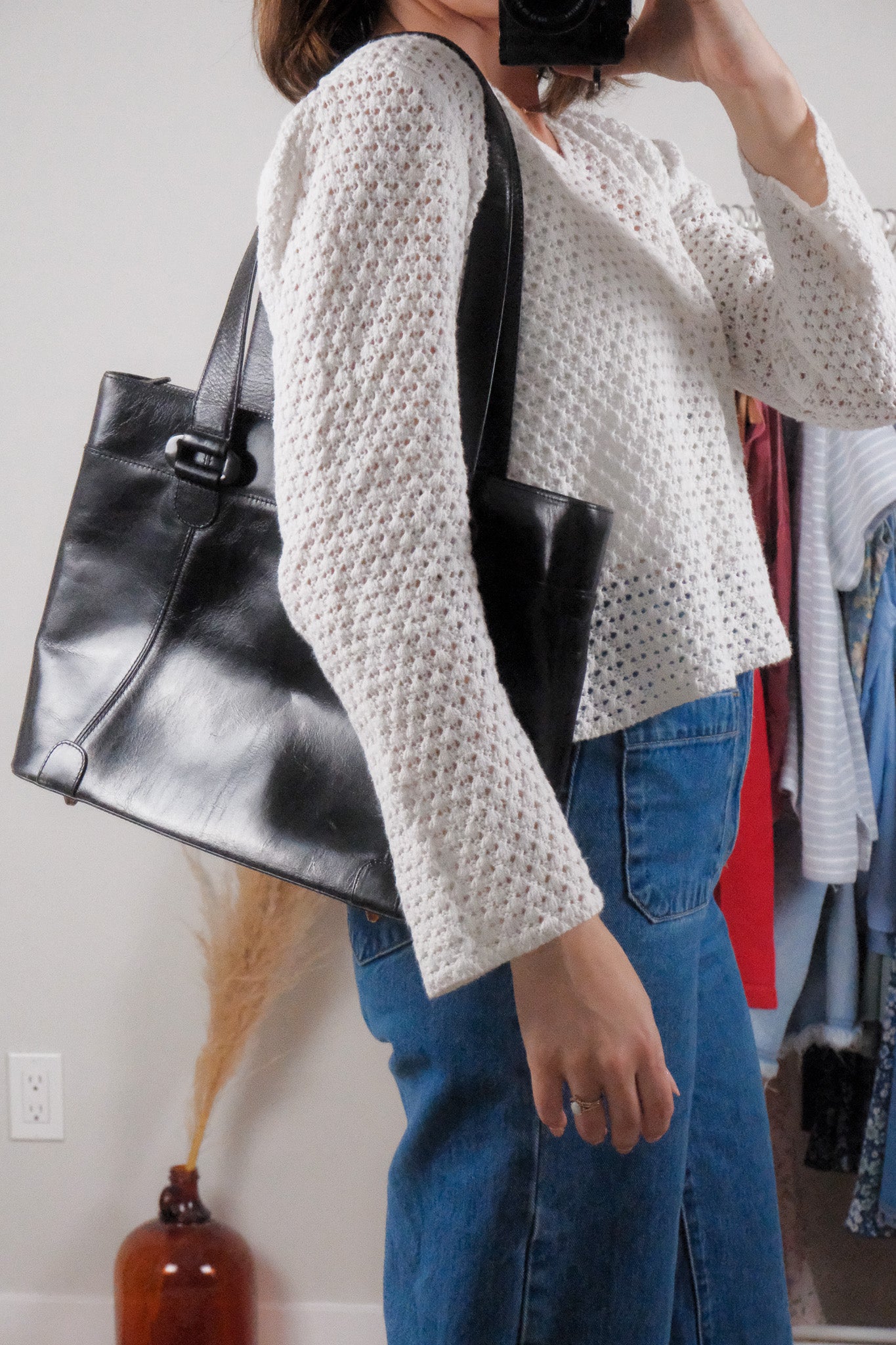 Vintage x Tusk x Leather Tote Bag