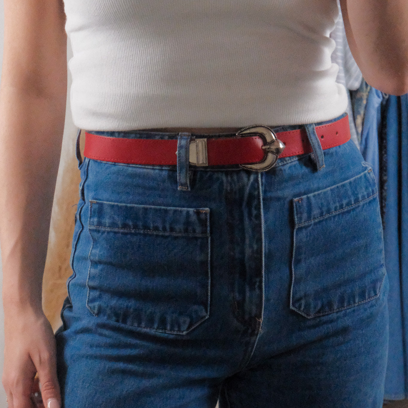 Vintage x Leather Belt (XS/S)
