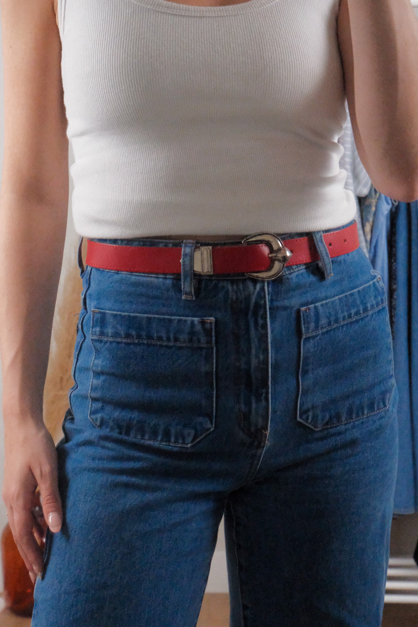 Vintage x Leather Belt (XS/S)