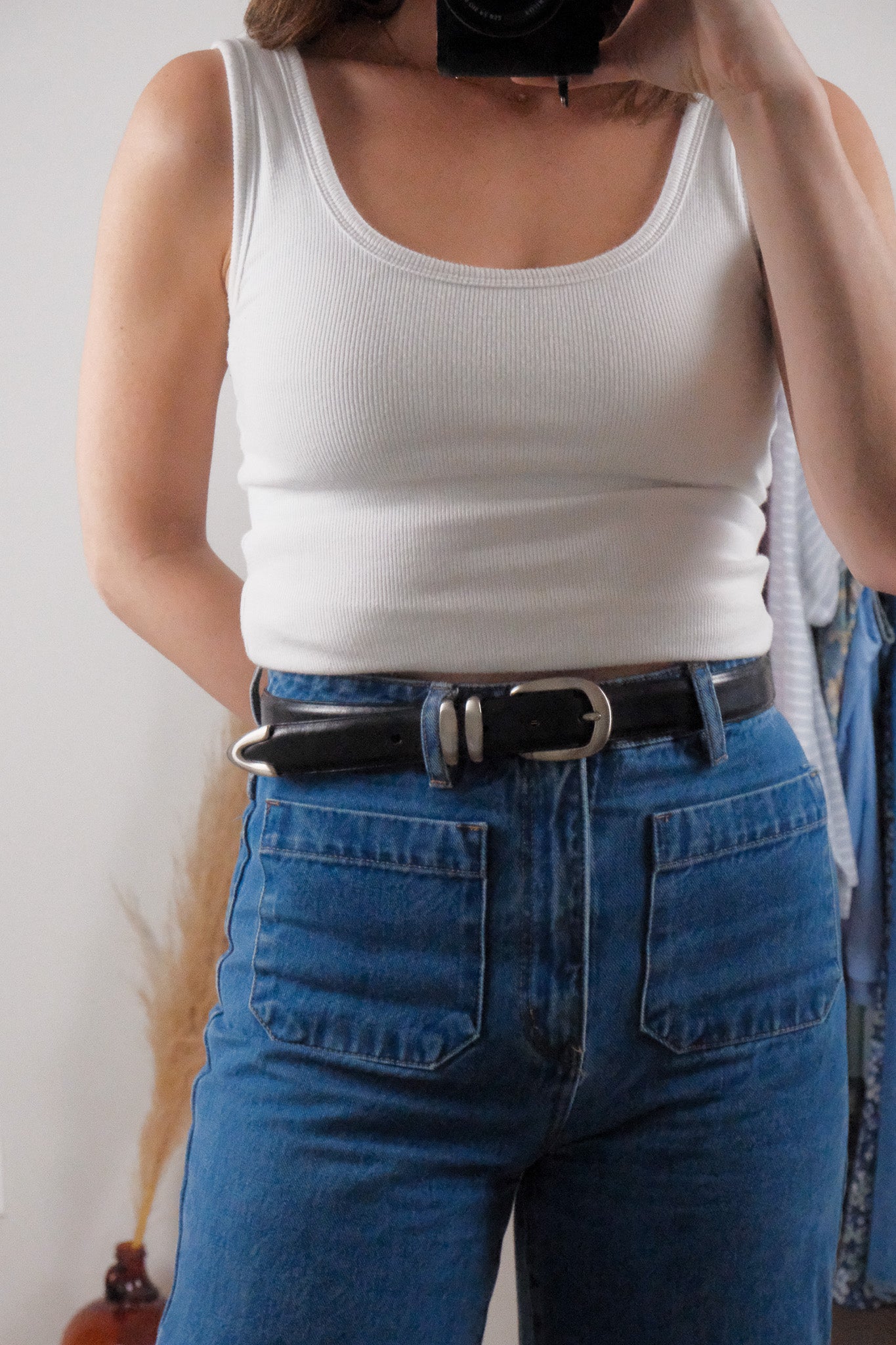 Vintage x Leather Belt (L)