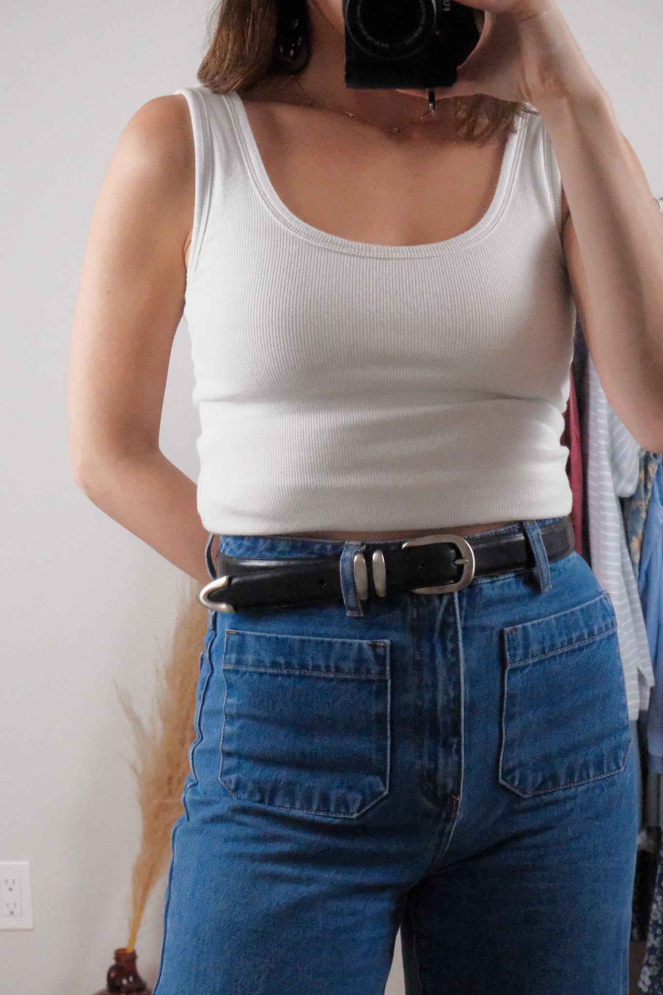 Vintage x Leather Belt (L)