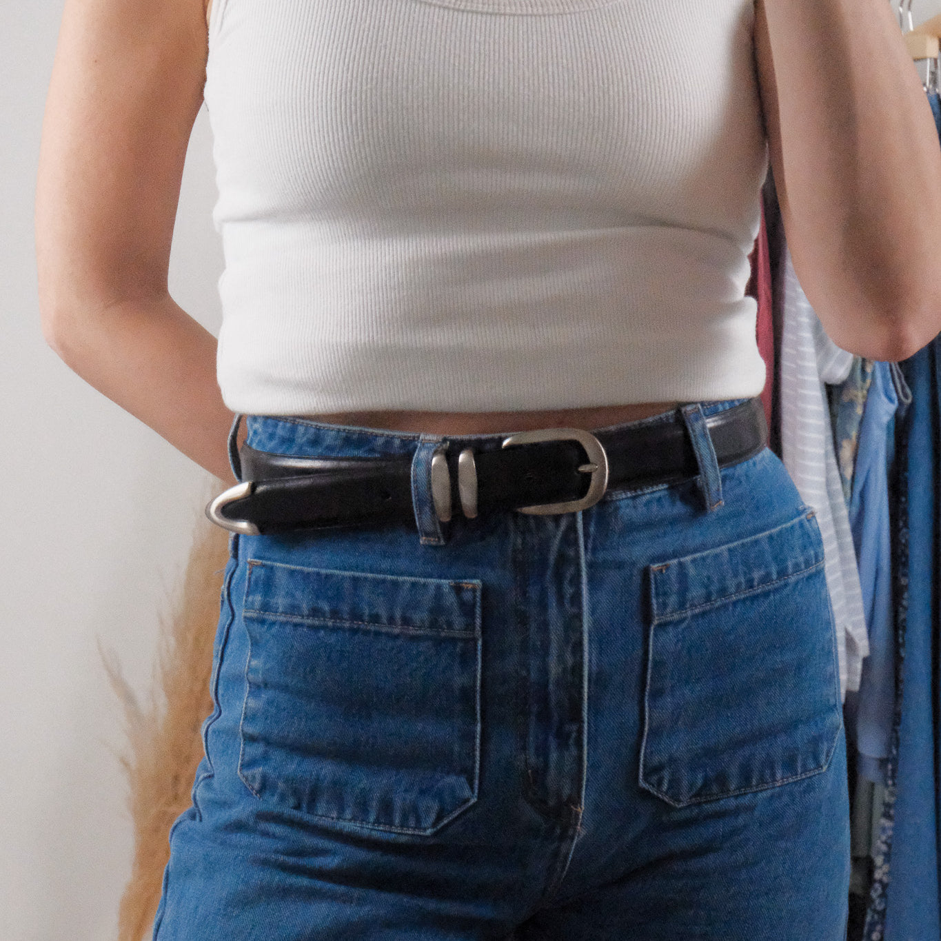 Vintage x Leather Belt (L)