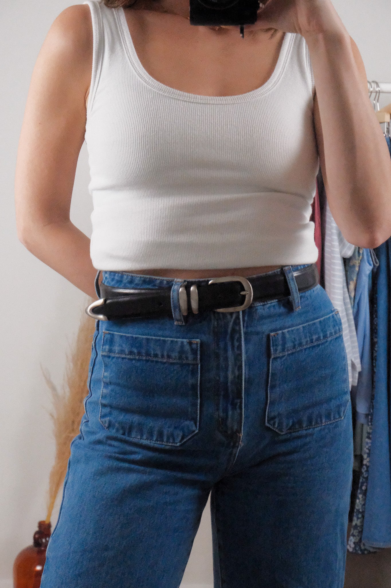 Vintage x Leather Belt (L)