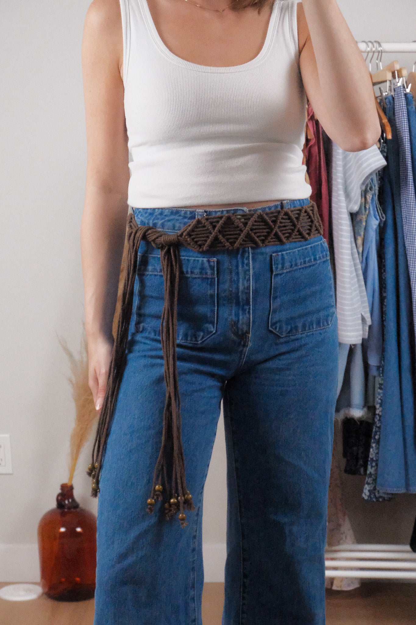 Vintage x Braided/Beaded Belt (XS-L)