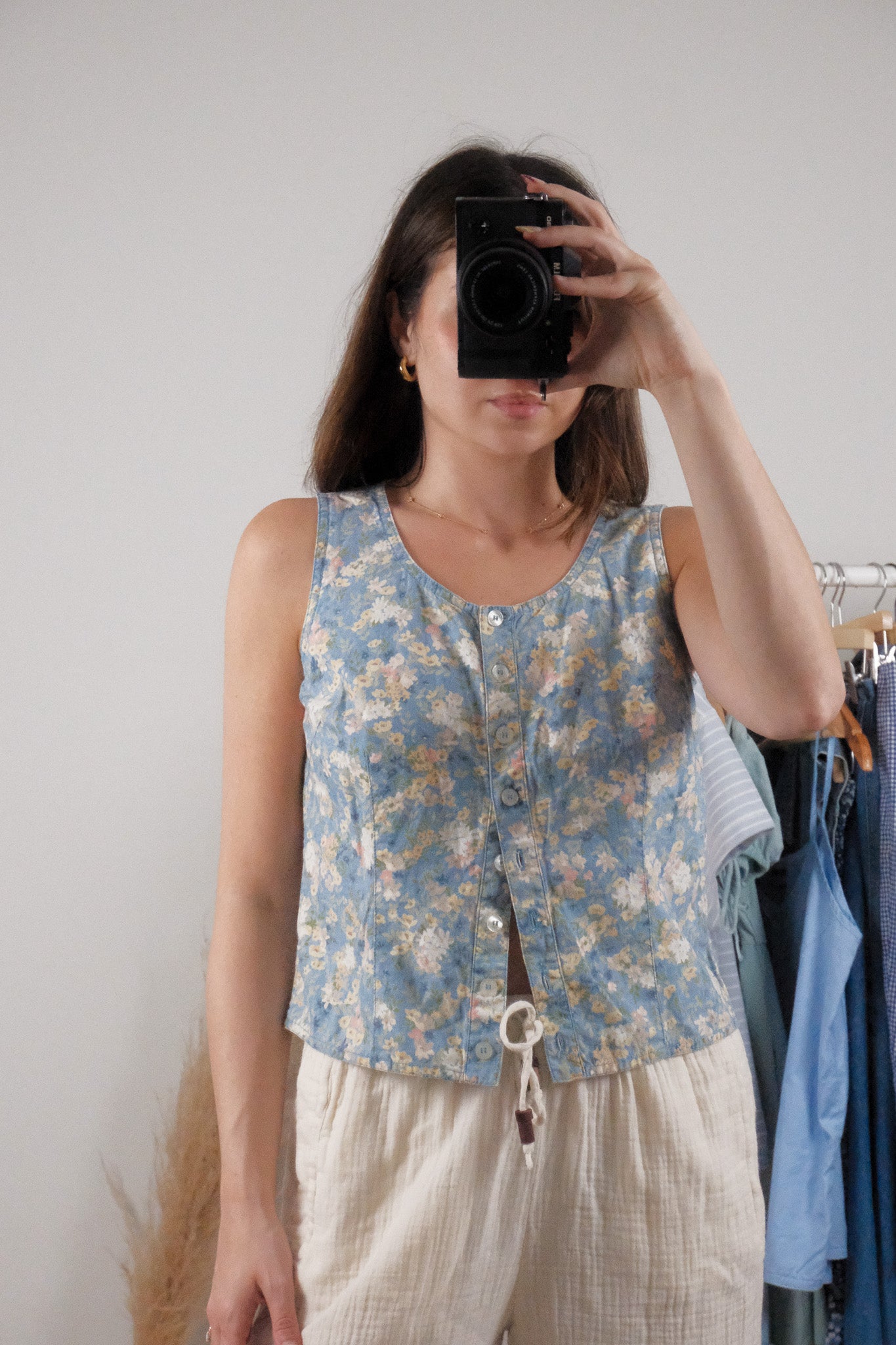Vintage x Cotton Floral Cropped Blouse (4/6)