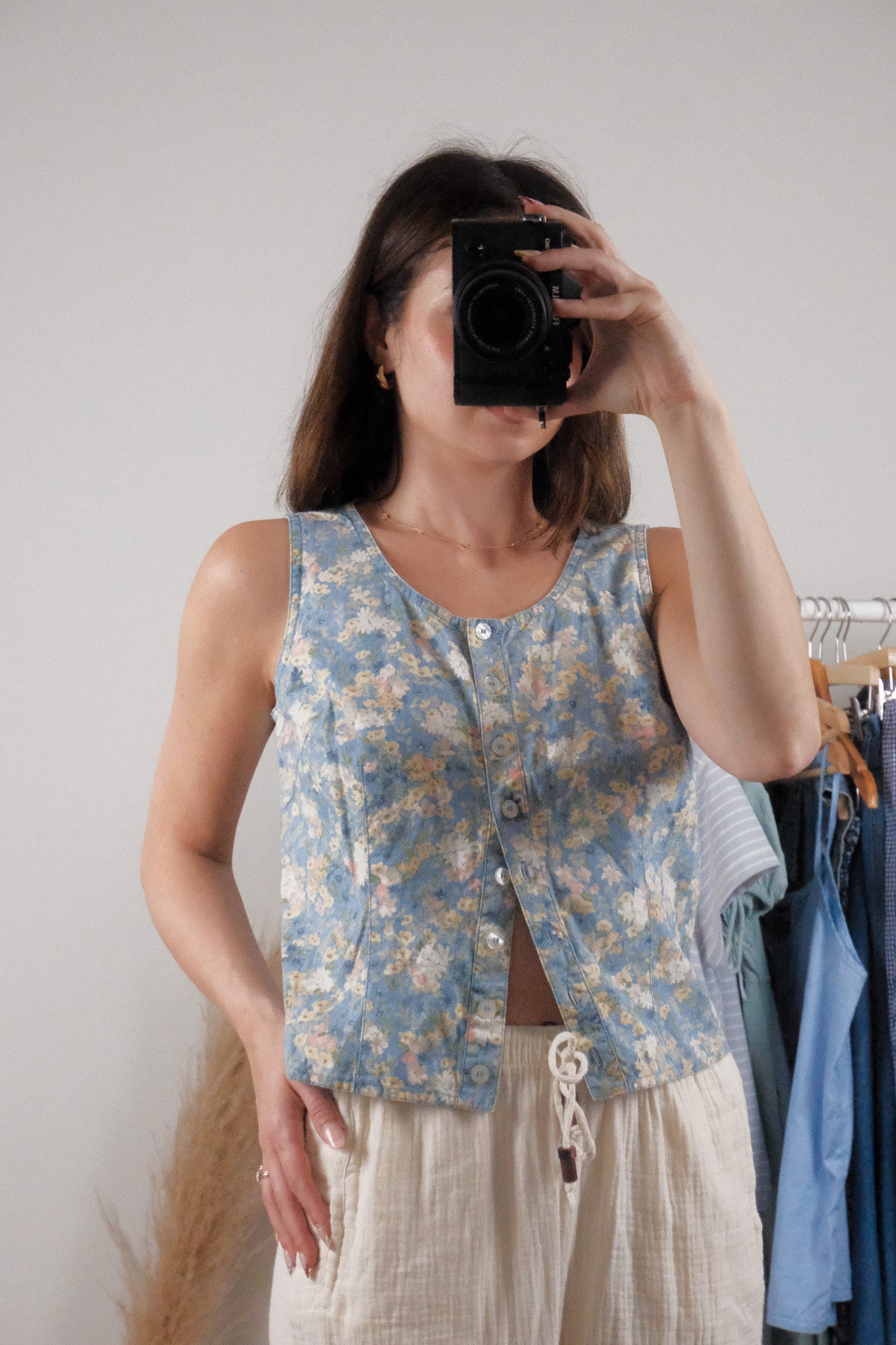 Vintage x Cotton Floral Cropped Blouse (4/6)