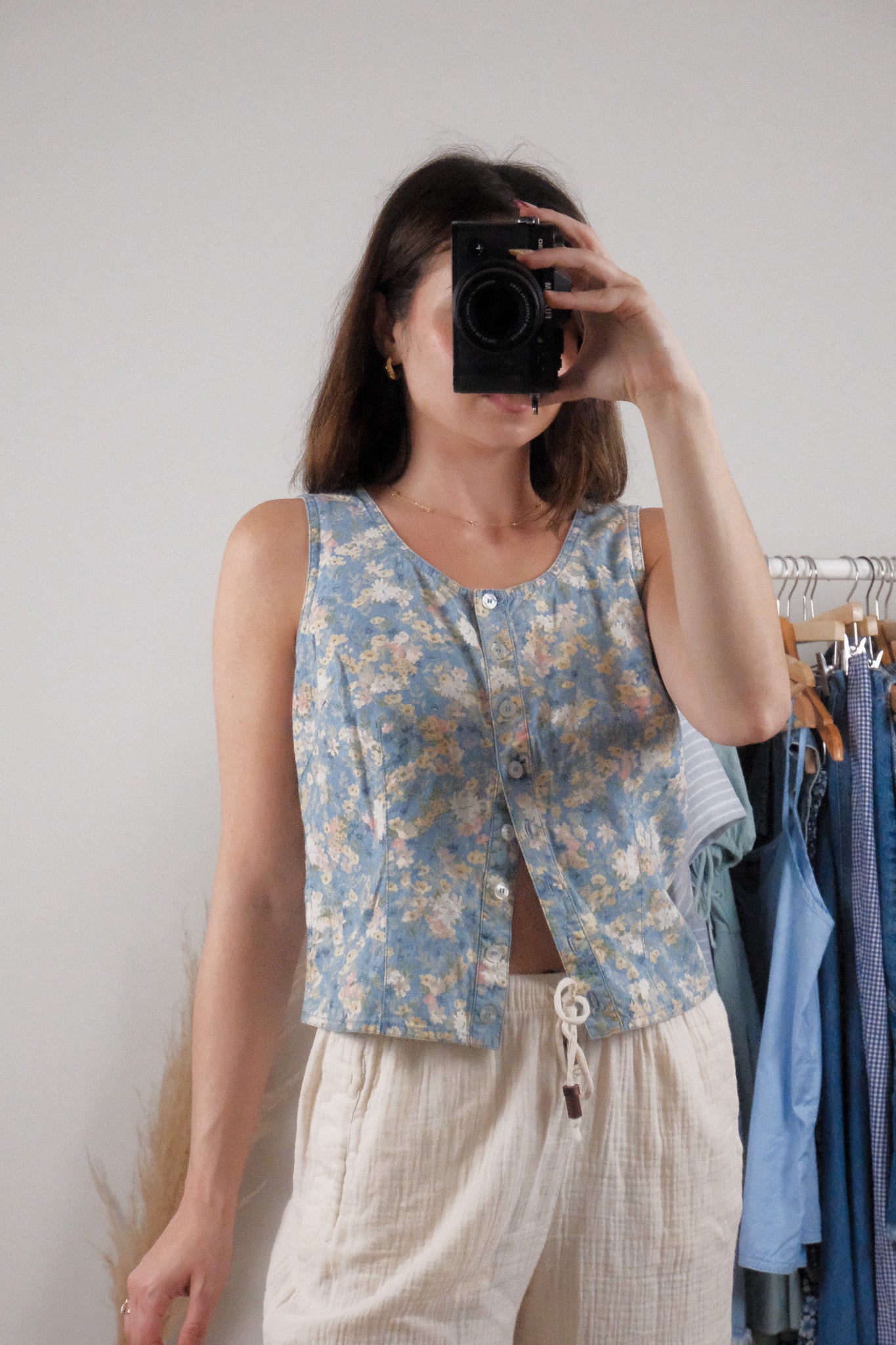Vintage x Cotton Floral Cropped Blouse (4/6)