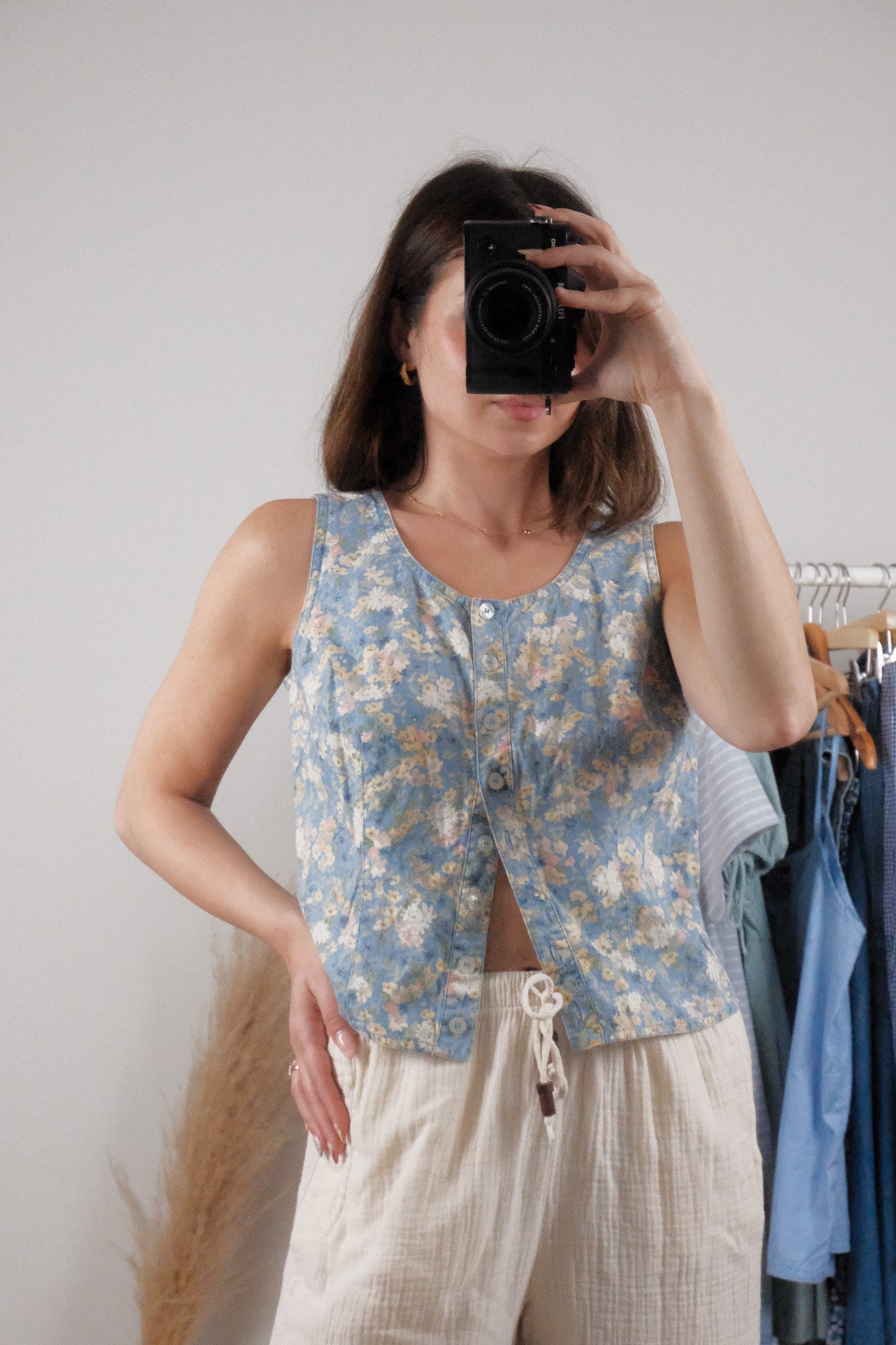 Vintage x Cotton Floral Cropped Blouse (4/6)