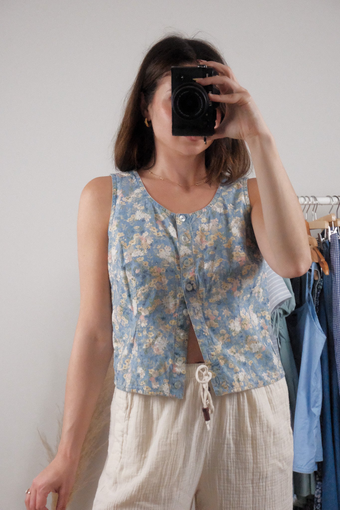 Vintage x Cotton Floral Cropped Blouse (4/6)