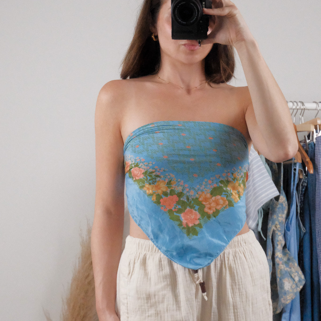 Vintage x Pure Silk Patterned Scarf