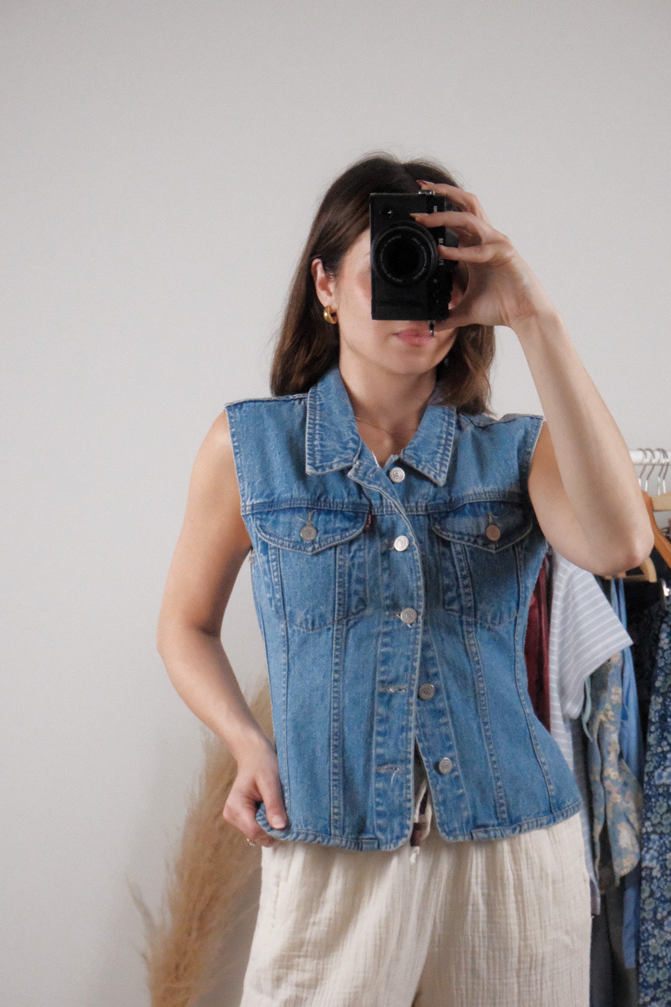 Vintage x Denim Fitted Vest (S)
