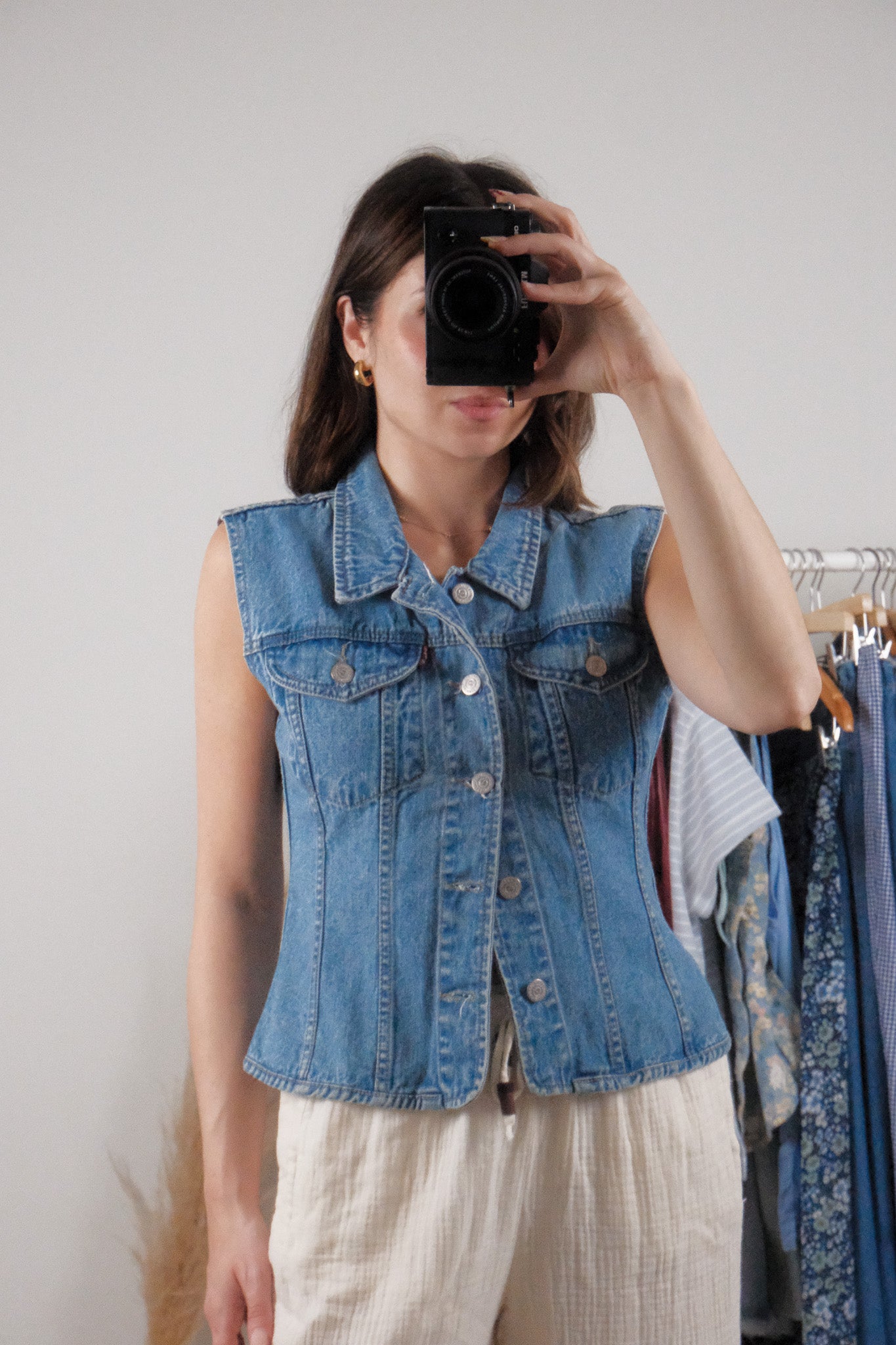 Vintage x Denim Fitted Vest (S)