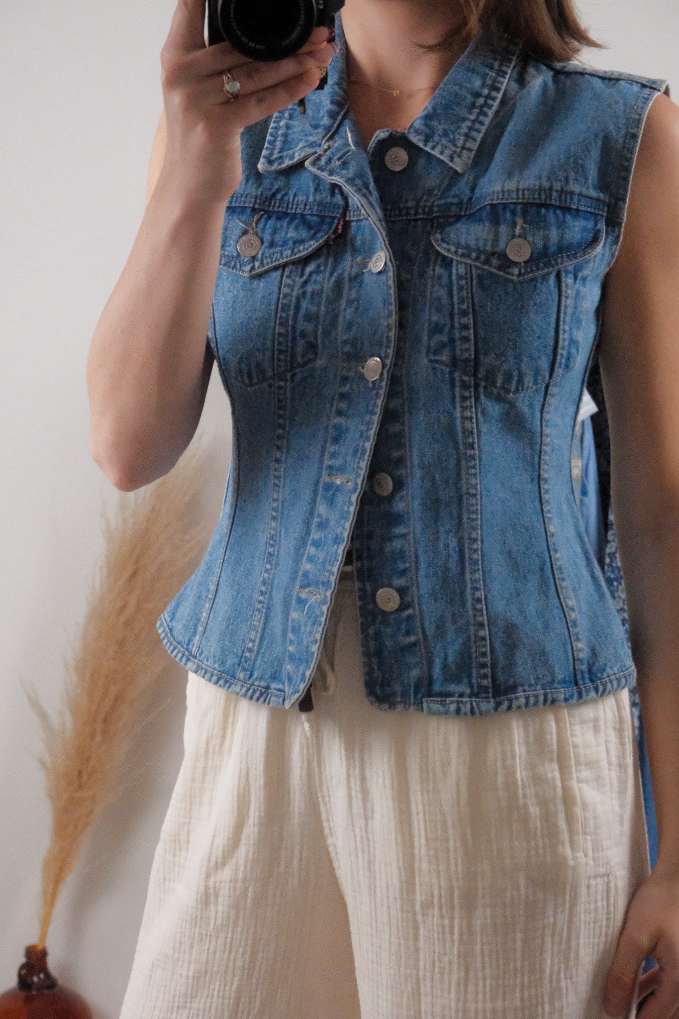 Vintage x Denim Fitted Vest (S)