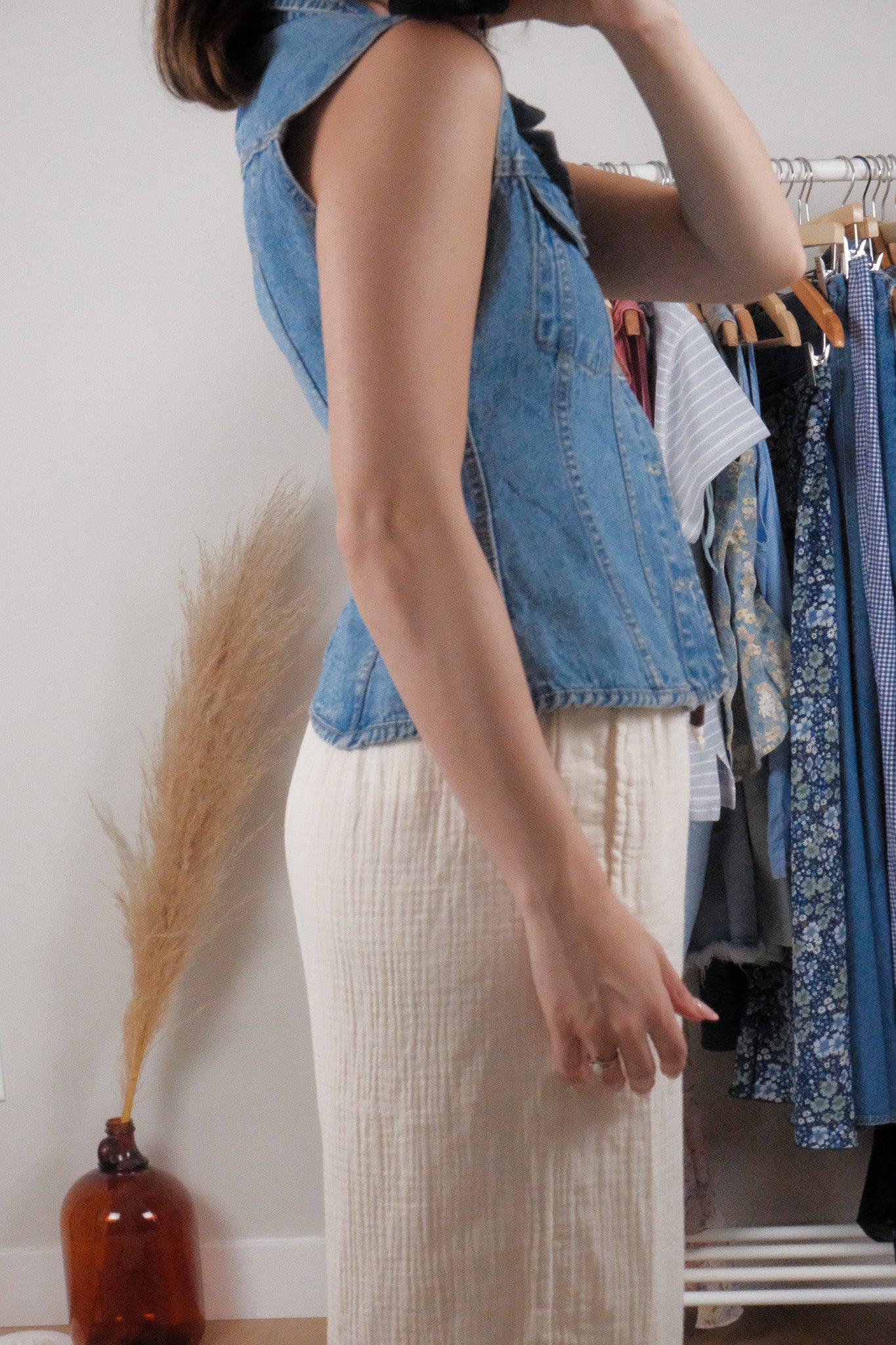 Vintage x Denim Fitted Vest (S)