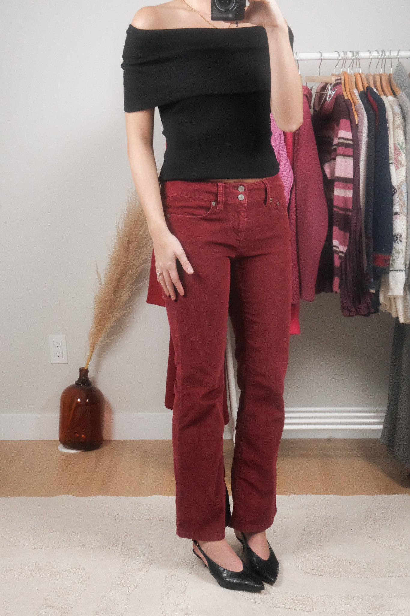 Vintage x Mid-Rise/Flair Corduroy Pants (4)