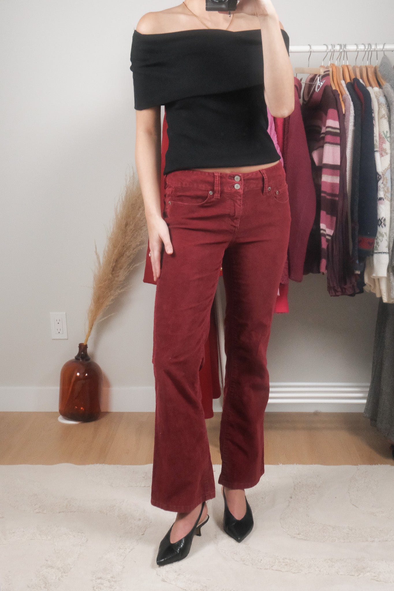 Vintage x Mid-Rise/Flair Corduroy Pants (4)