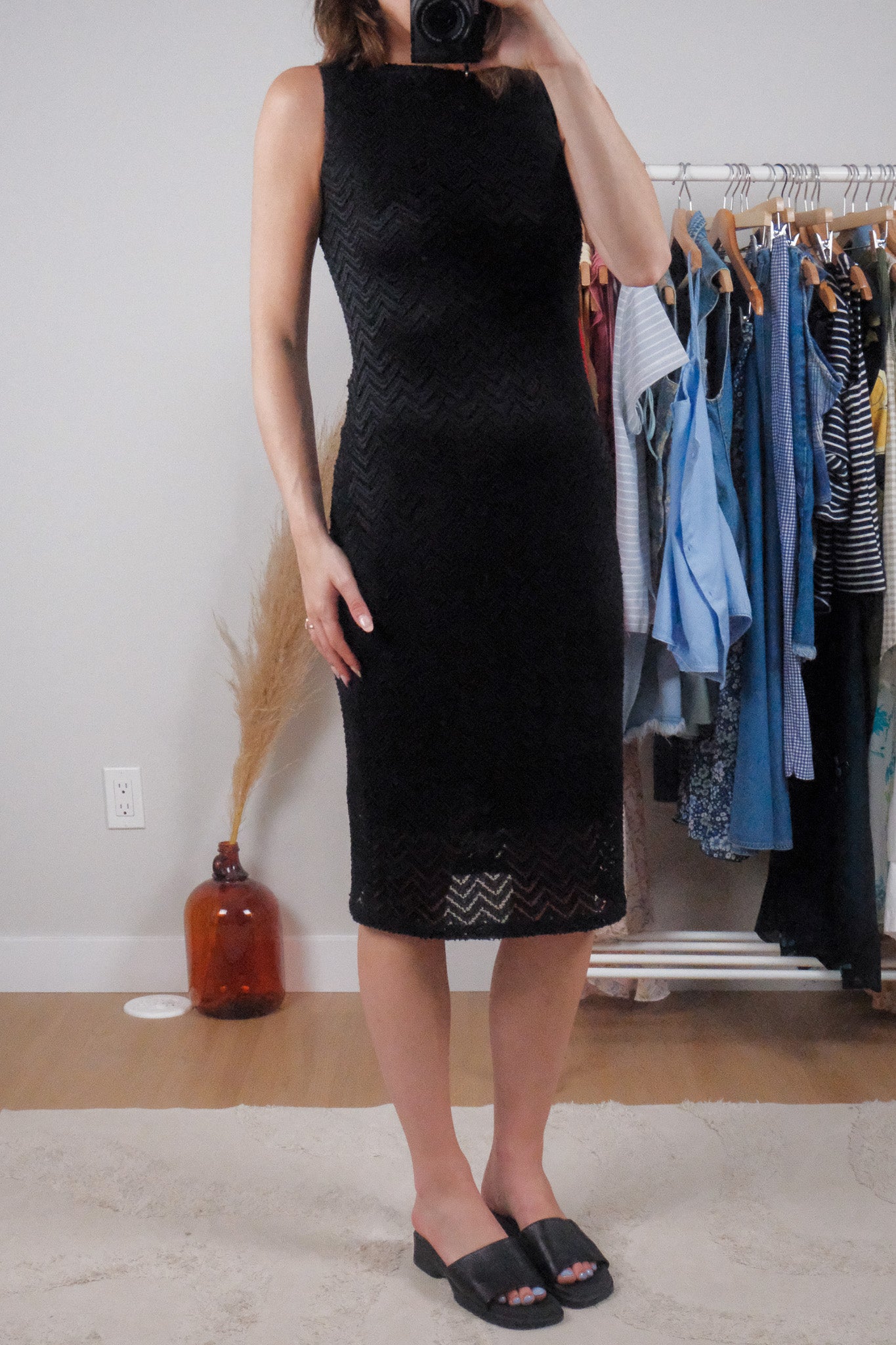 Made in Canada x Vintage x Lace Midi Dress (XXS/XS)