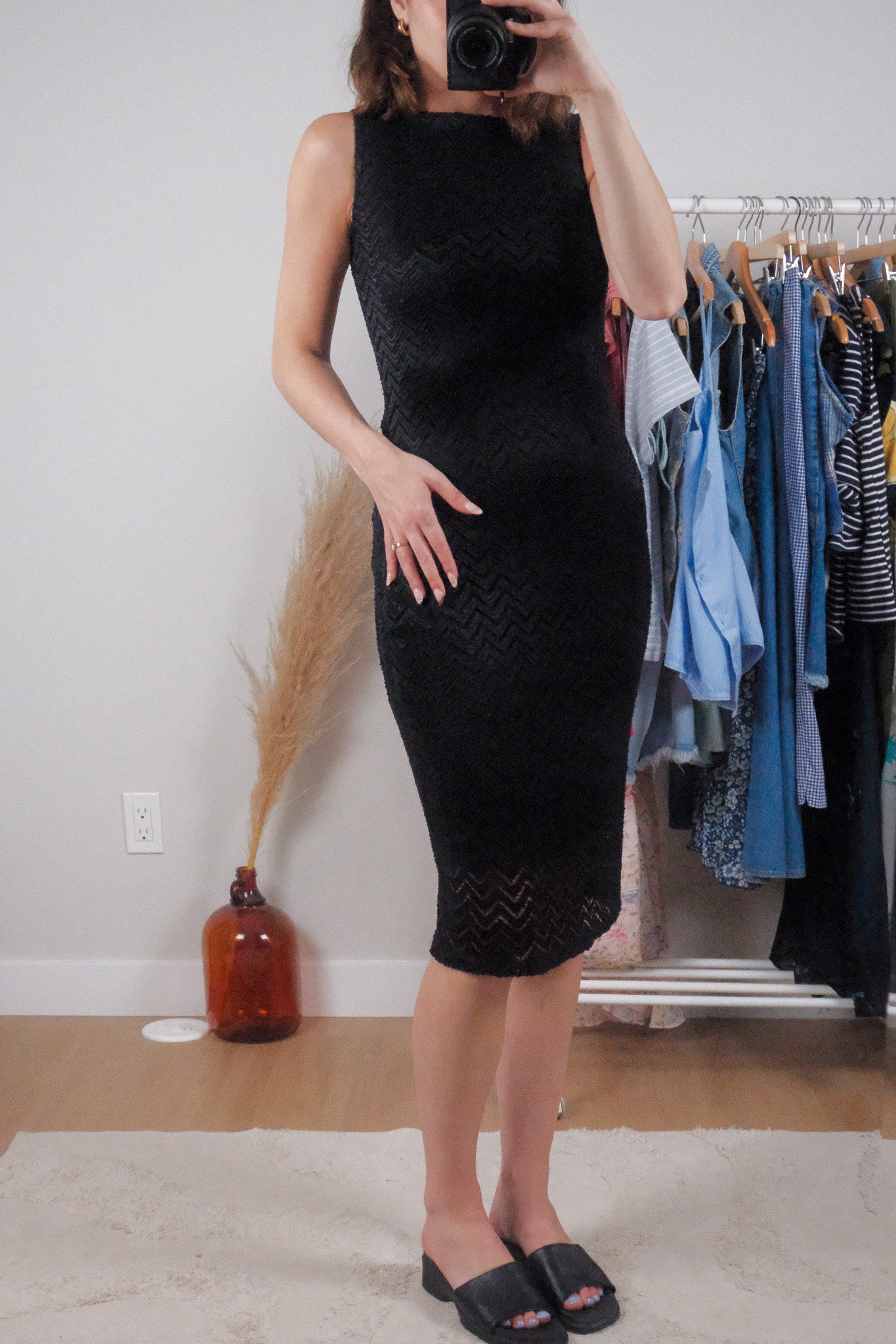 Made in Canada x Vintage x Lace Midi Dress (XXS/XS)