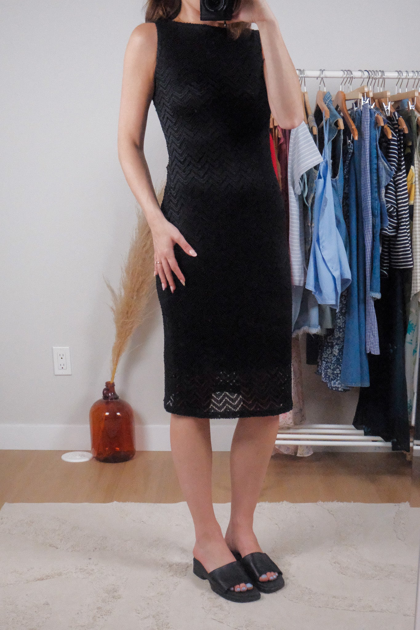 Made in Canada x Vintage x Lace Midi Dress (XXS/XS)