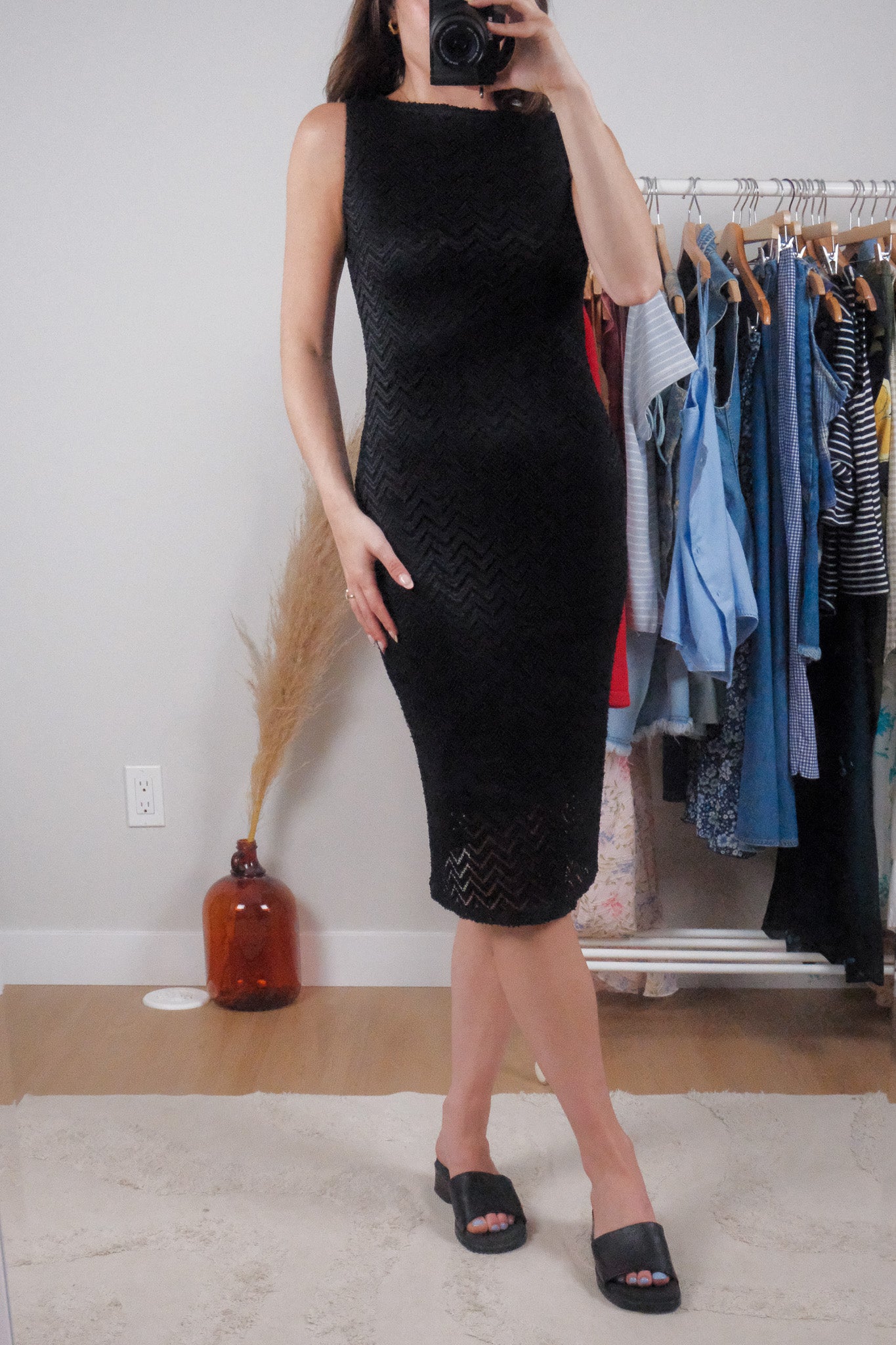 Made in Canada x Vintage x Lace Midi Dress (XXS/XS)