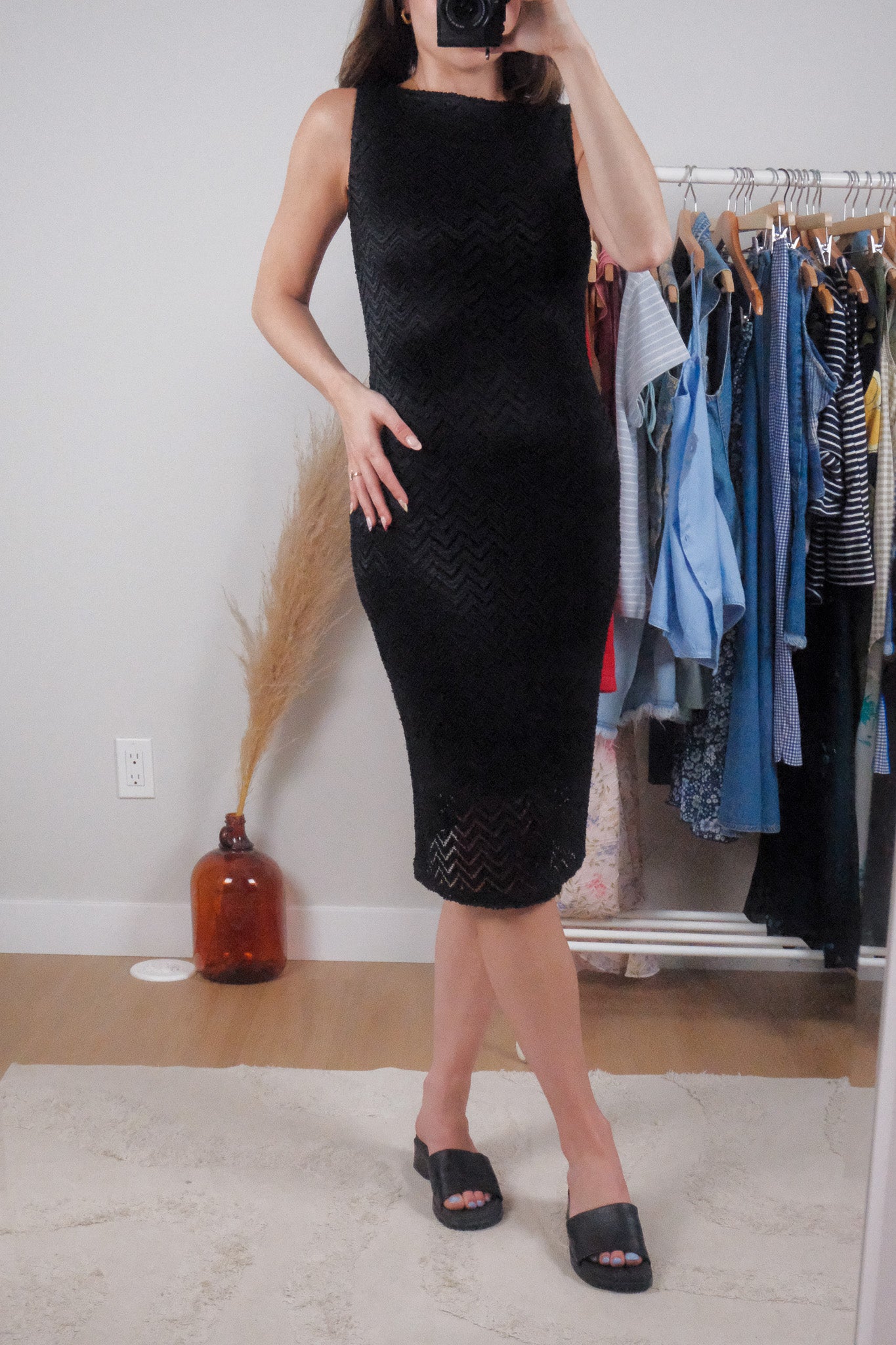 Made in Canada x Vintage x Lace Midi Dress (XXS/XS)