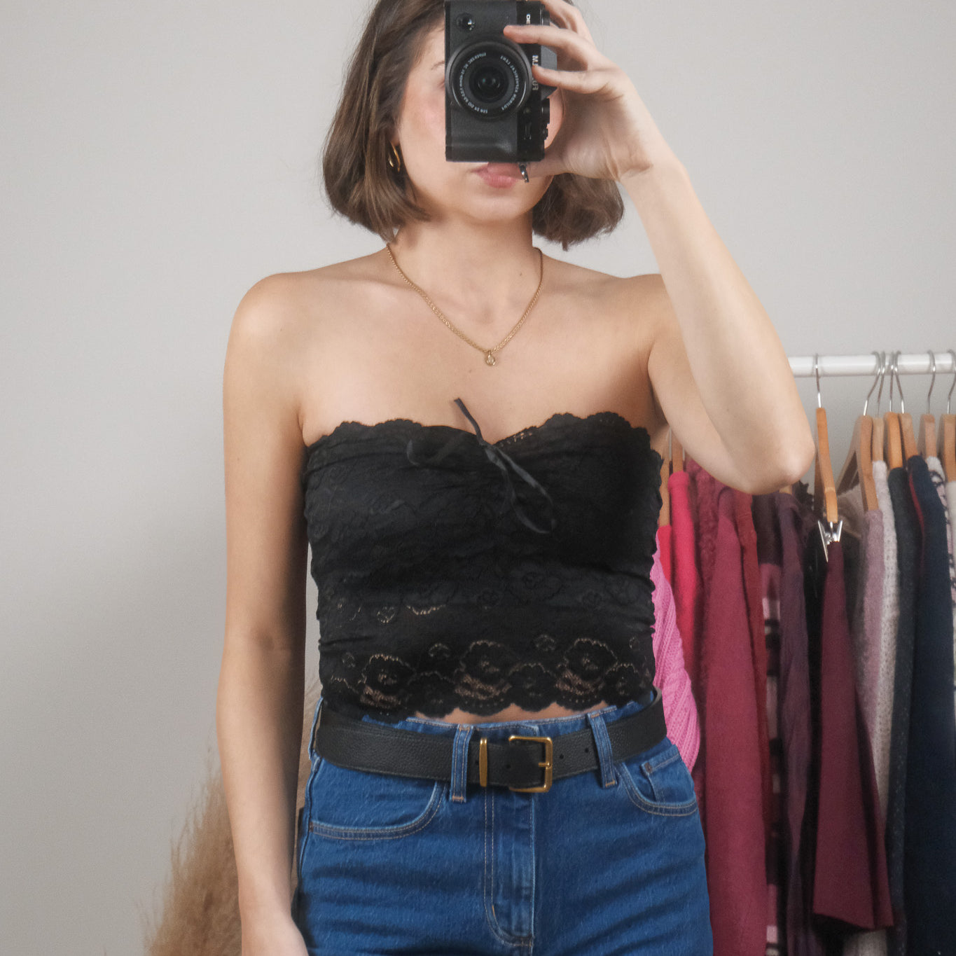 Vintage x Bebe x Lace Bandeau (XS)