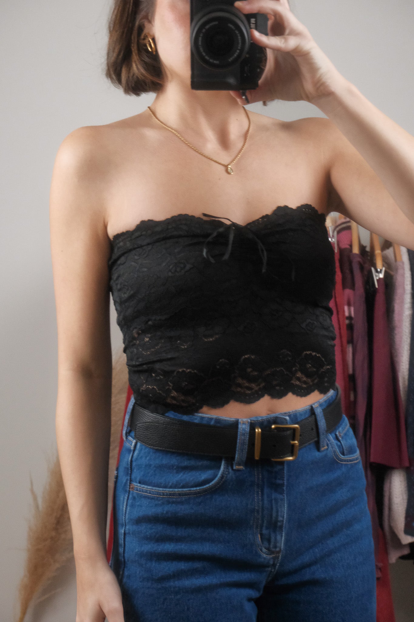 Vintage x Bebe x Lace Bandeau (XS)