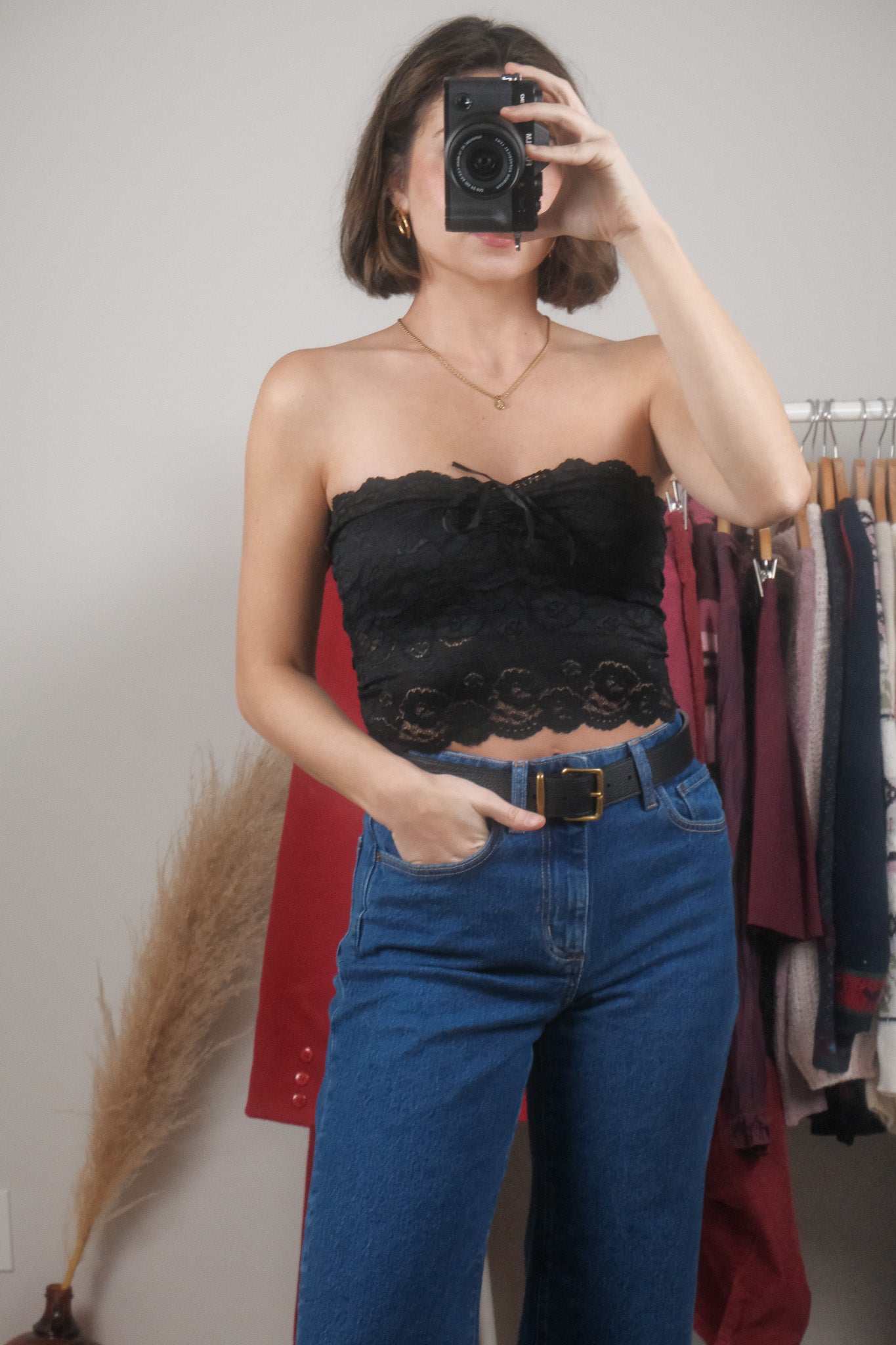 Vintage x Bebe x Lace Bandeau (XS)