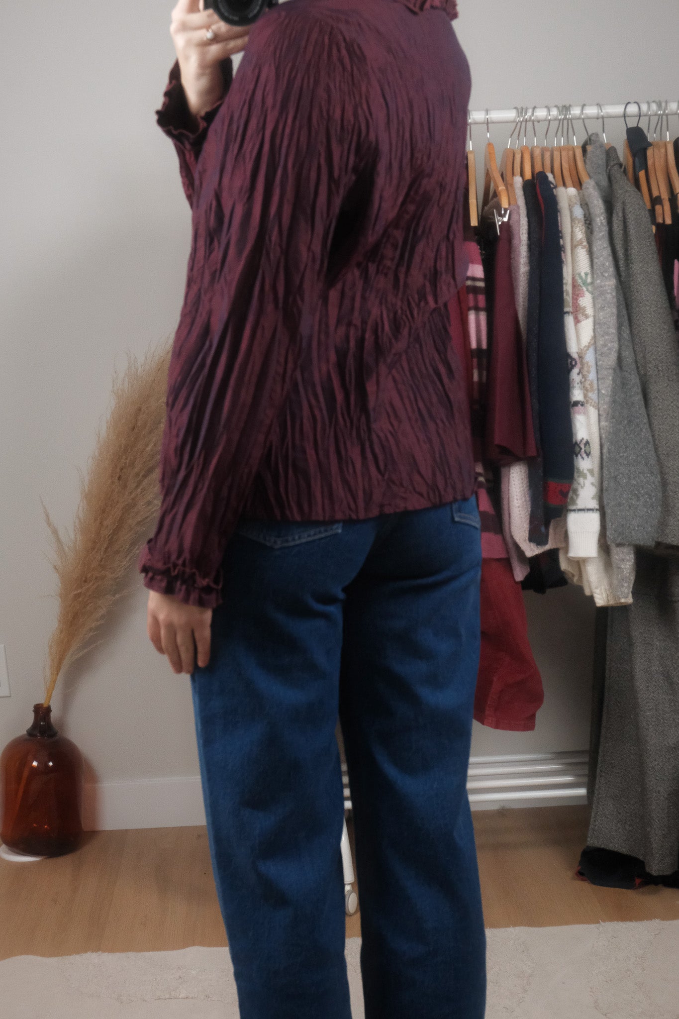 Vintage x Crinkle Front Tie Top (L)