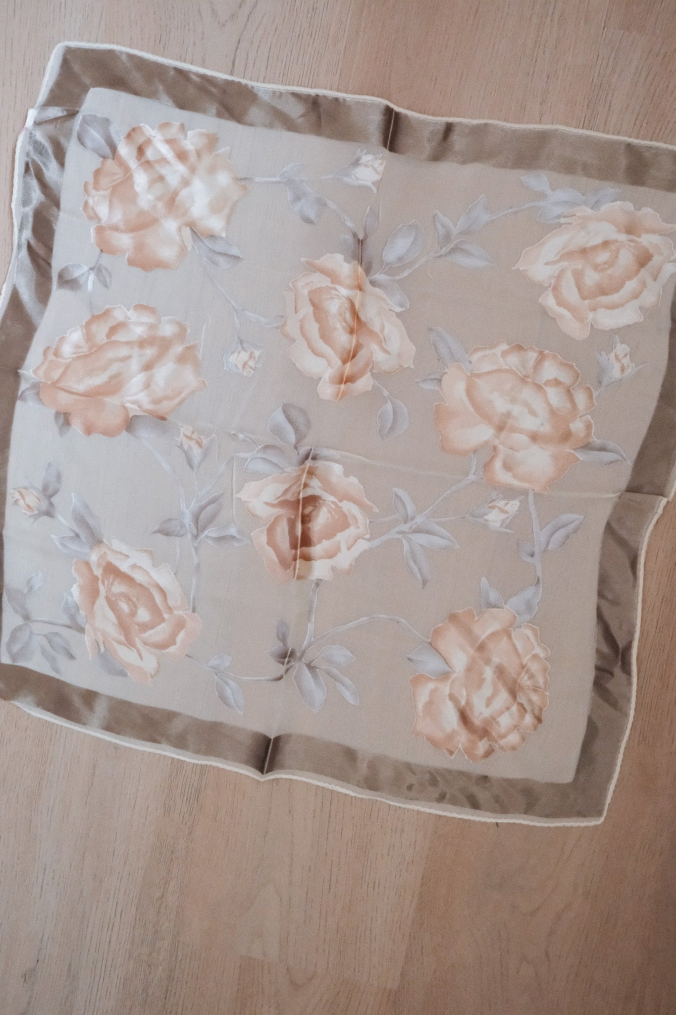 Vintage x Flower Silk Scarf