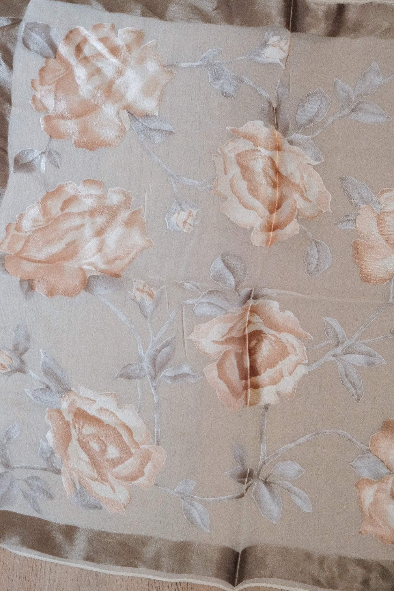Vintage x Flower Silk Scarf
