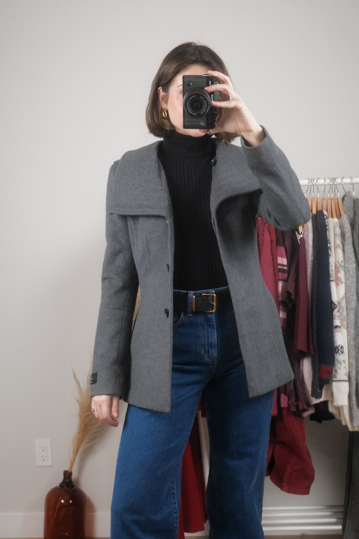 Aritzia x Wool Funnel Neck Cropped Jacket (XS)