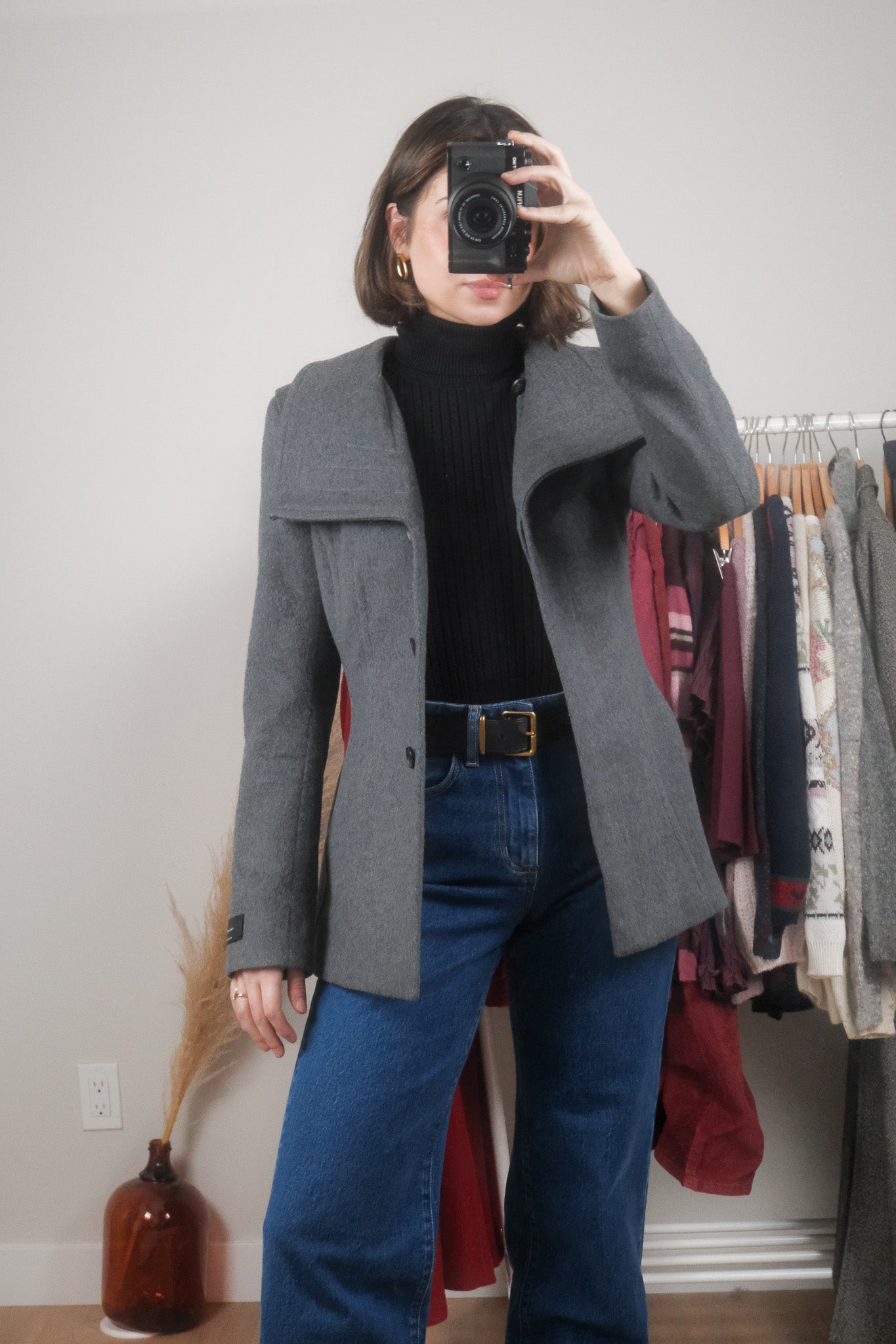 Aritzia x Wool Funnel Neck Cropped Jacket (XS)