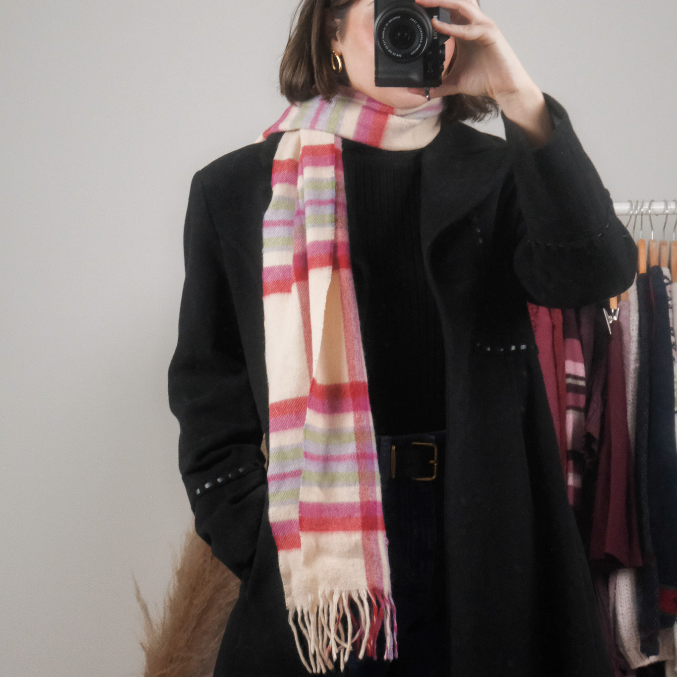 Made in Ireland x NWT x Plaid Lambswool Scarf