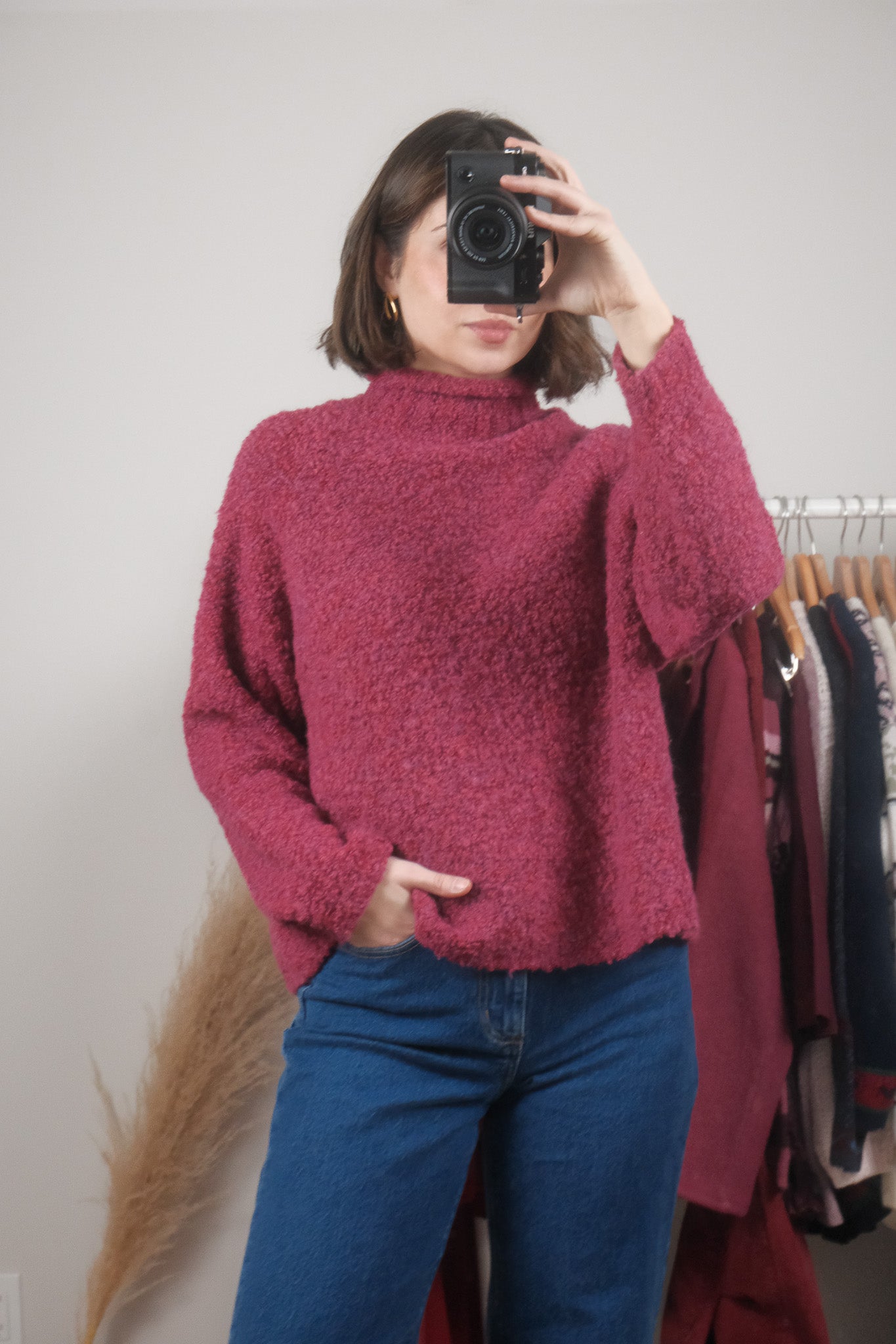 Vintage x Wool Blend Textured Mockneck (M)