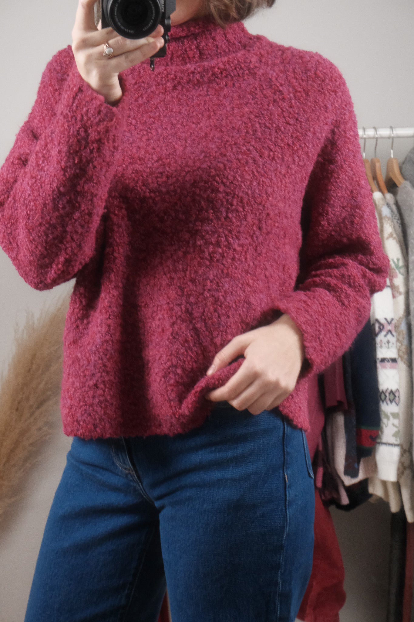 Vintage x Wool Blend Textured Mockneck (M)