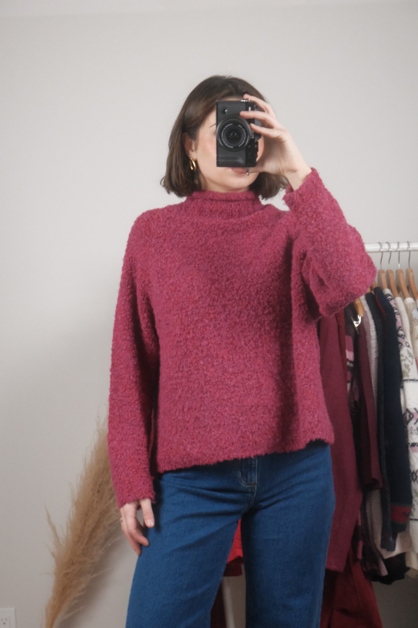Vintage x Wool Blend Textured Mockneck (M)