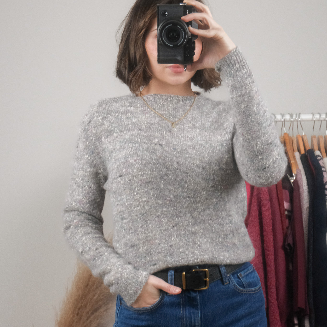 Vintage x Wool & Angora Speckled Sweater (S/M)