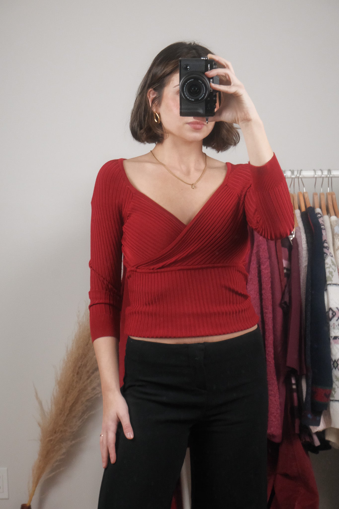 Made in Korea x Vintage x Ribbed Long-Sleeve (S)