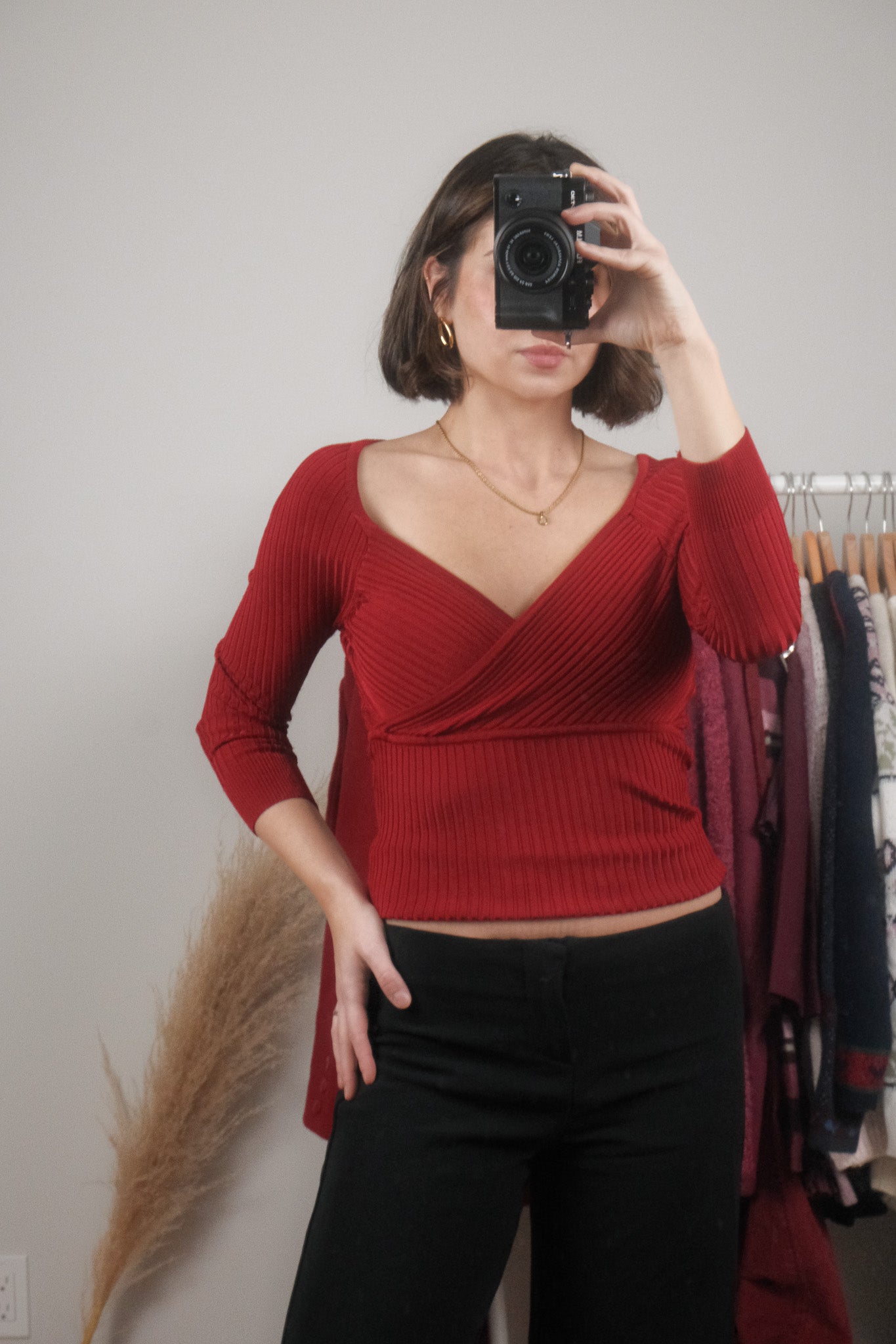 Made in Korea x Vintage x Ribbed Long-Sleeve (S)