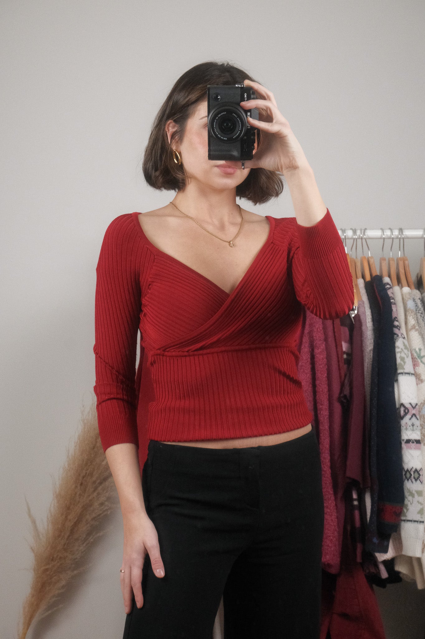 Made in Korea x Vintage x Ribbed Long-Sleeve (S)