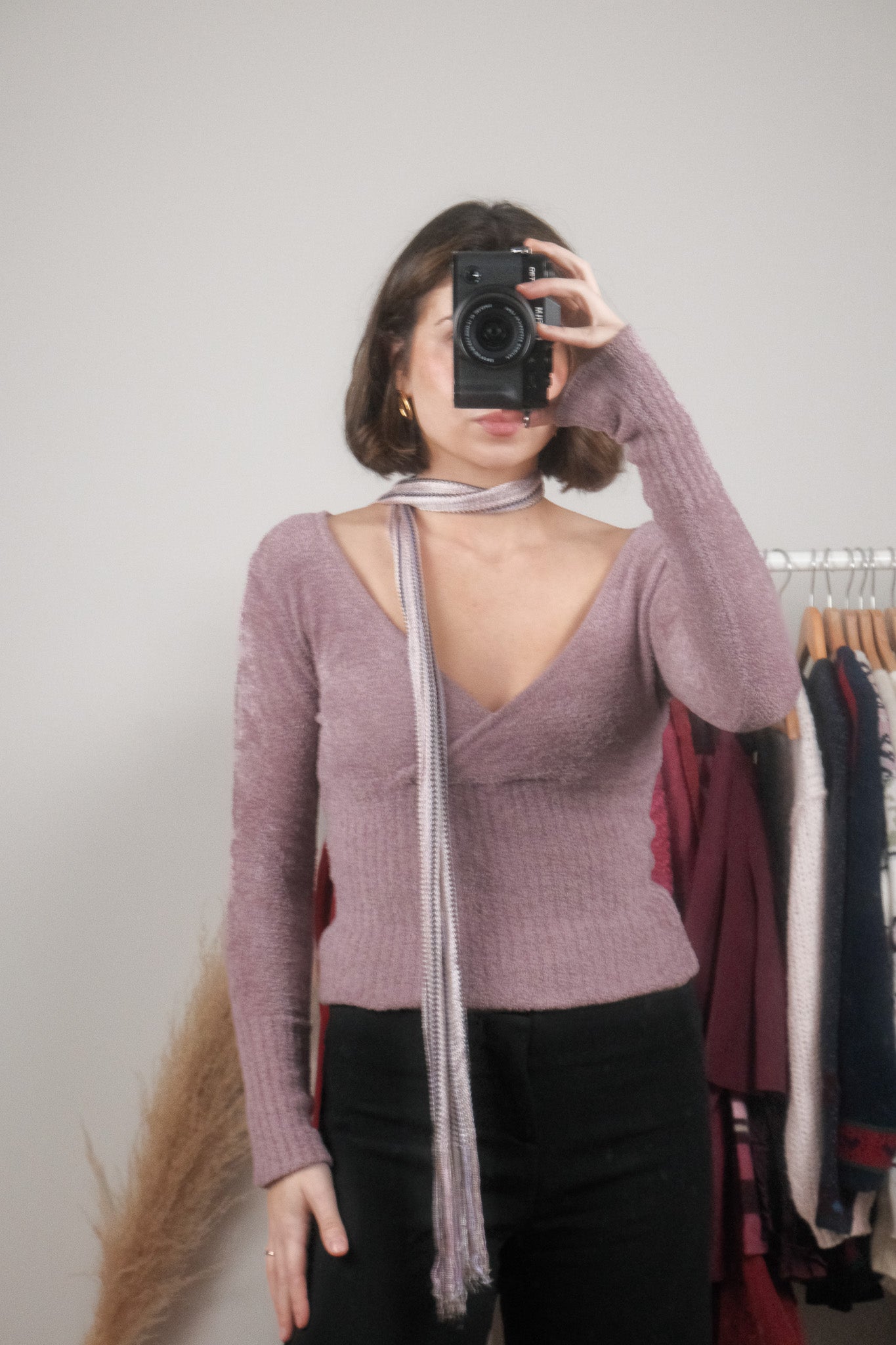 Vintage x Multicolour Striped Skinny Scarf