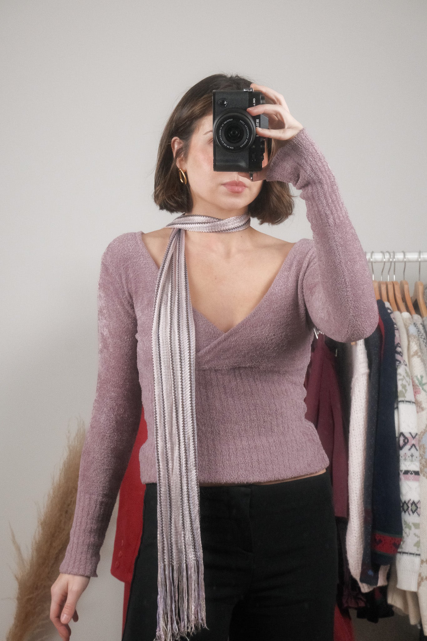 Vintage x Multicolour Striped Skinny Scarf