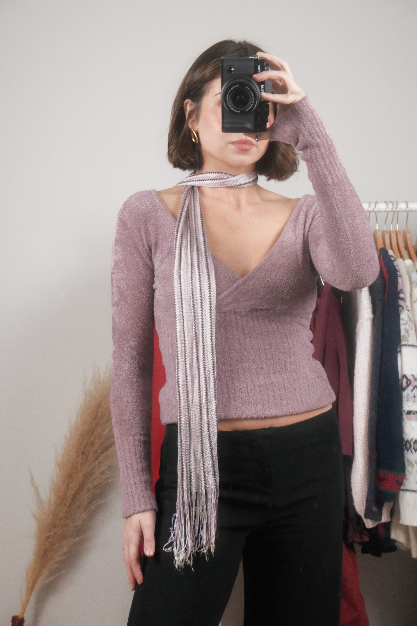 Vintage x Multicolour Striped Skinny Scarf