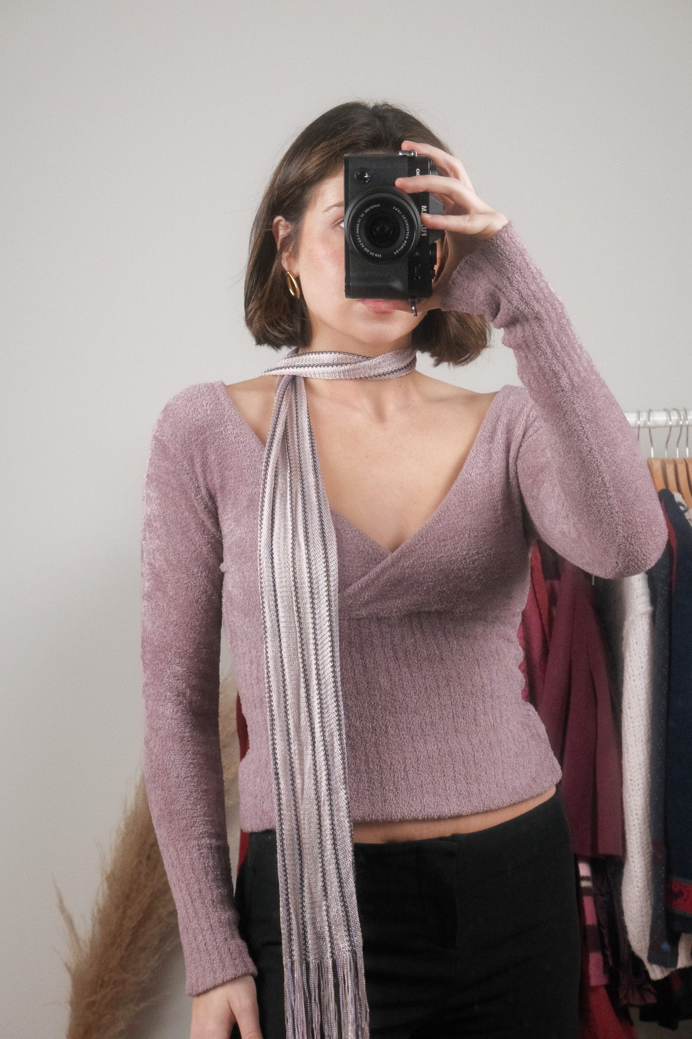 Vintage x Multicolour Striped Skinny Scarf