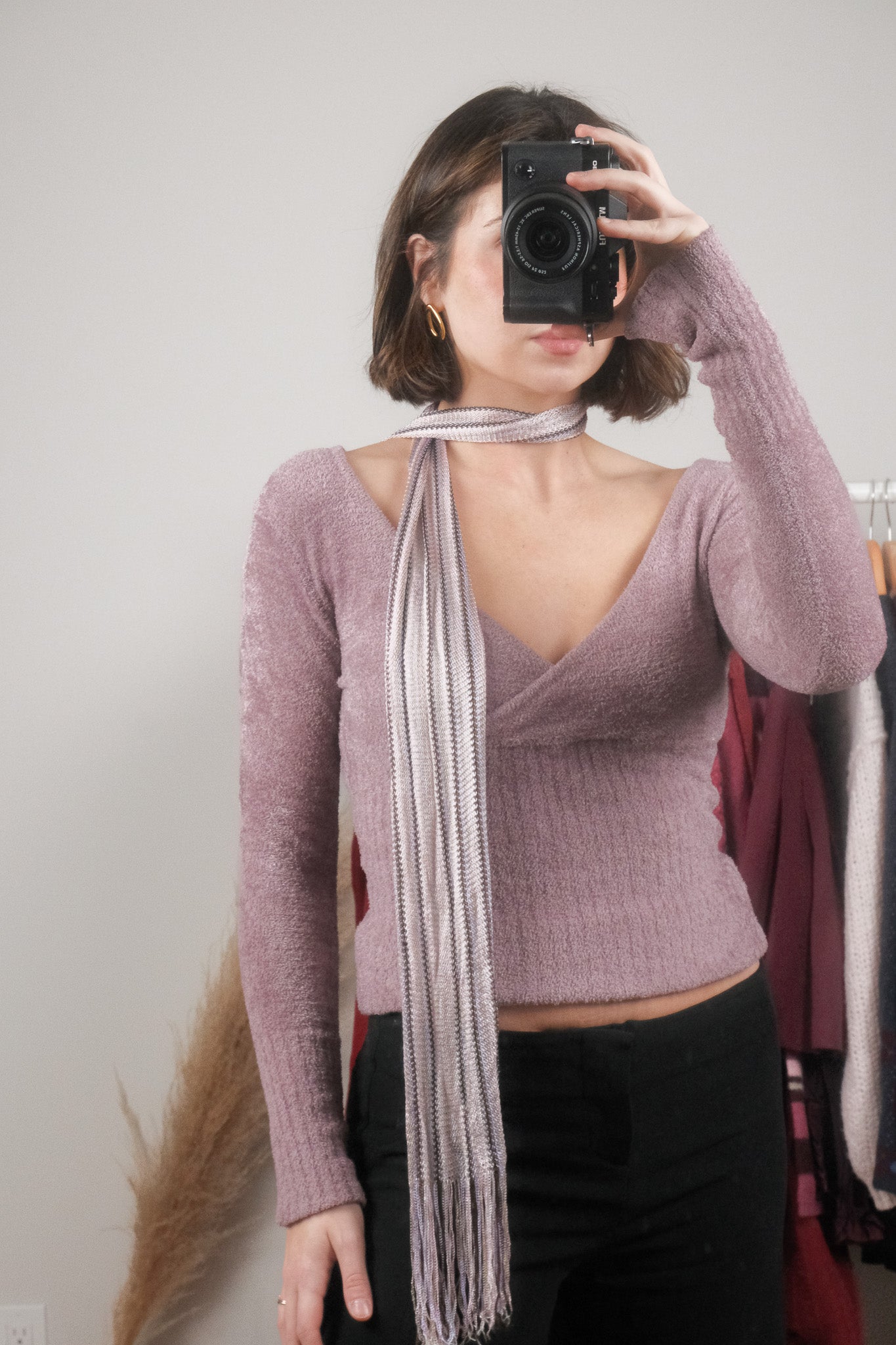 Vintage x Multicolour Striped Skinny Scarf