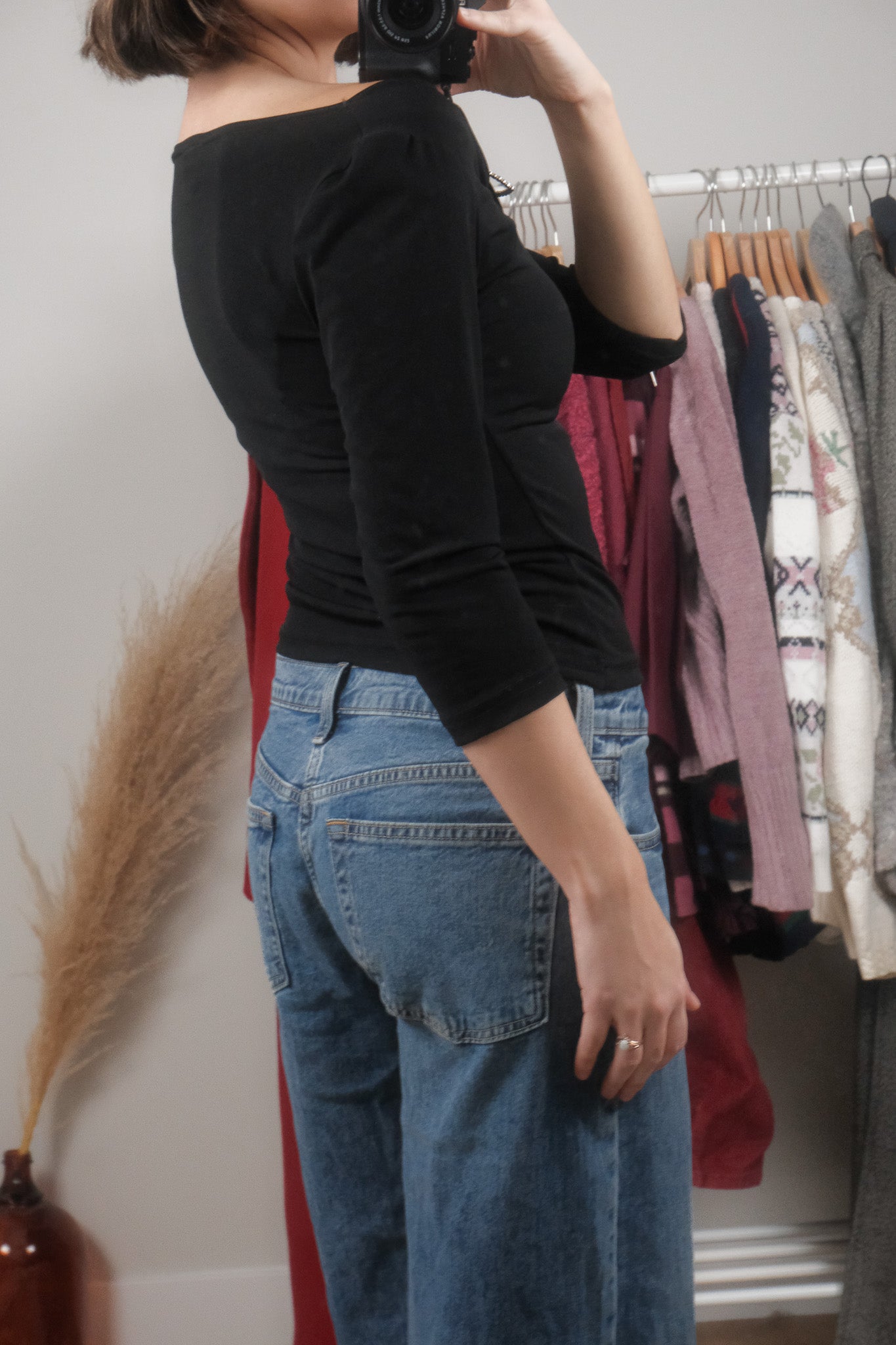 Made in Canada x Vintage x 3/4 Sleeve Heart Top (S)