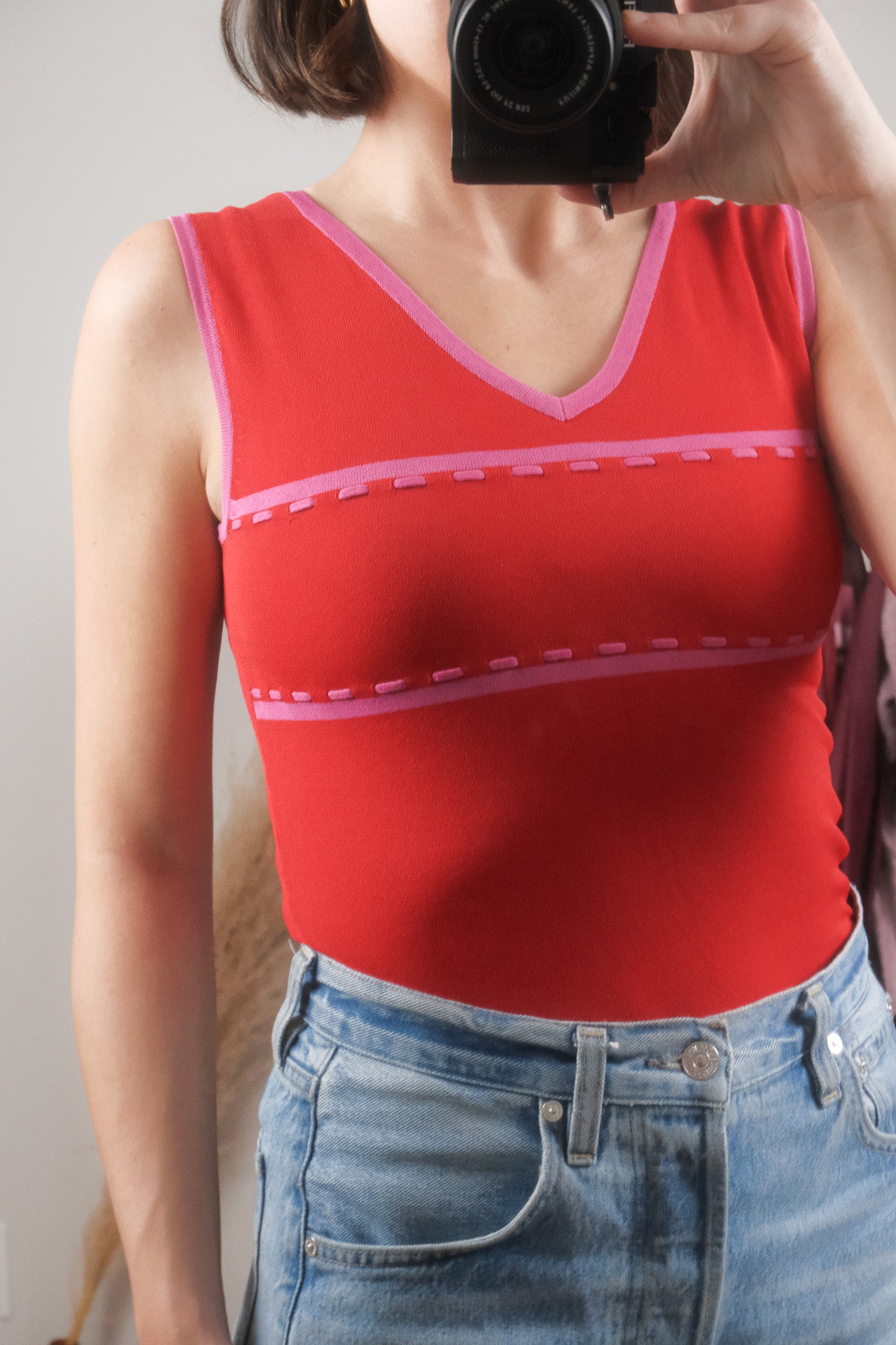 Vintage x Two-Tone Stitched Tank (S)