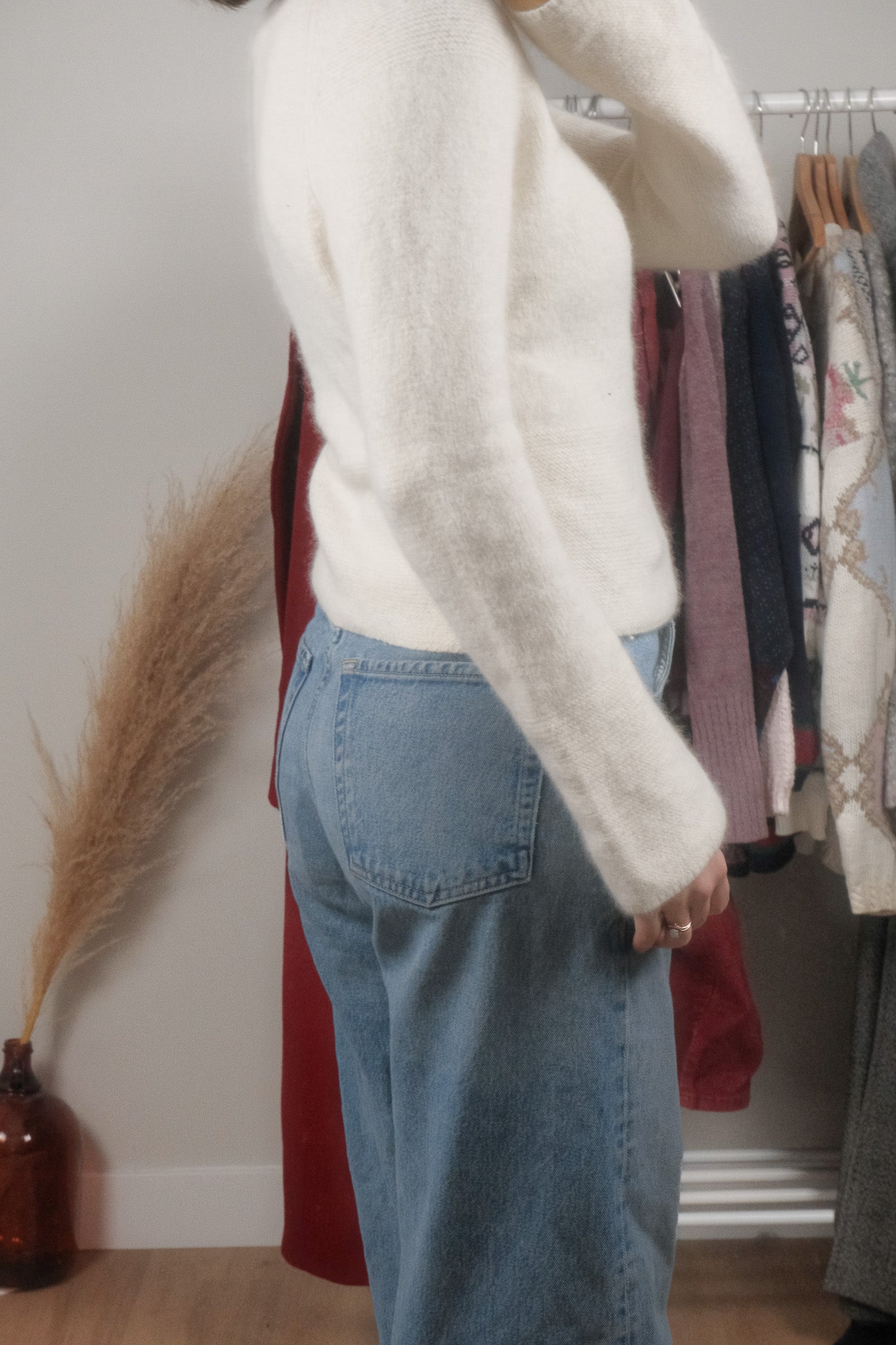 Vintage x Angora & Wool Bell Sleeve Sweater (S)